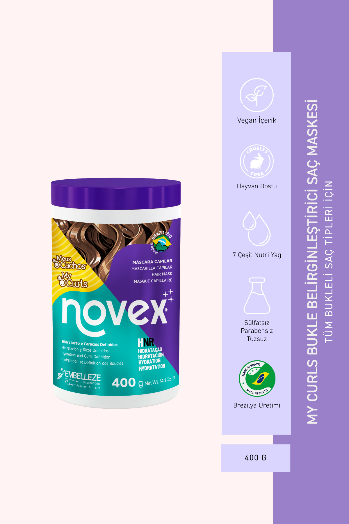 NOVEX My Curls - Bukle Belirginleştirici Saç Maskesi 400g
