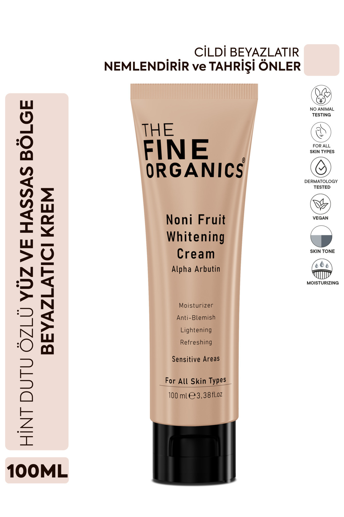 THE FINE ORGANICS Hint Dutu Özlü Yüz Ve Hassas Bölge Beyazlatıcı Krem (GENİTAL BÖLGE,KOLTUK ALTI,DİRSEK BÖLGE)100ml