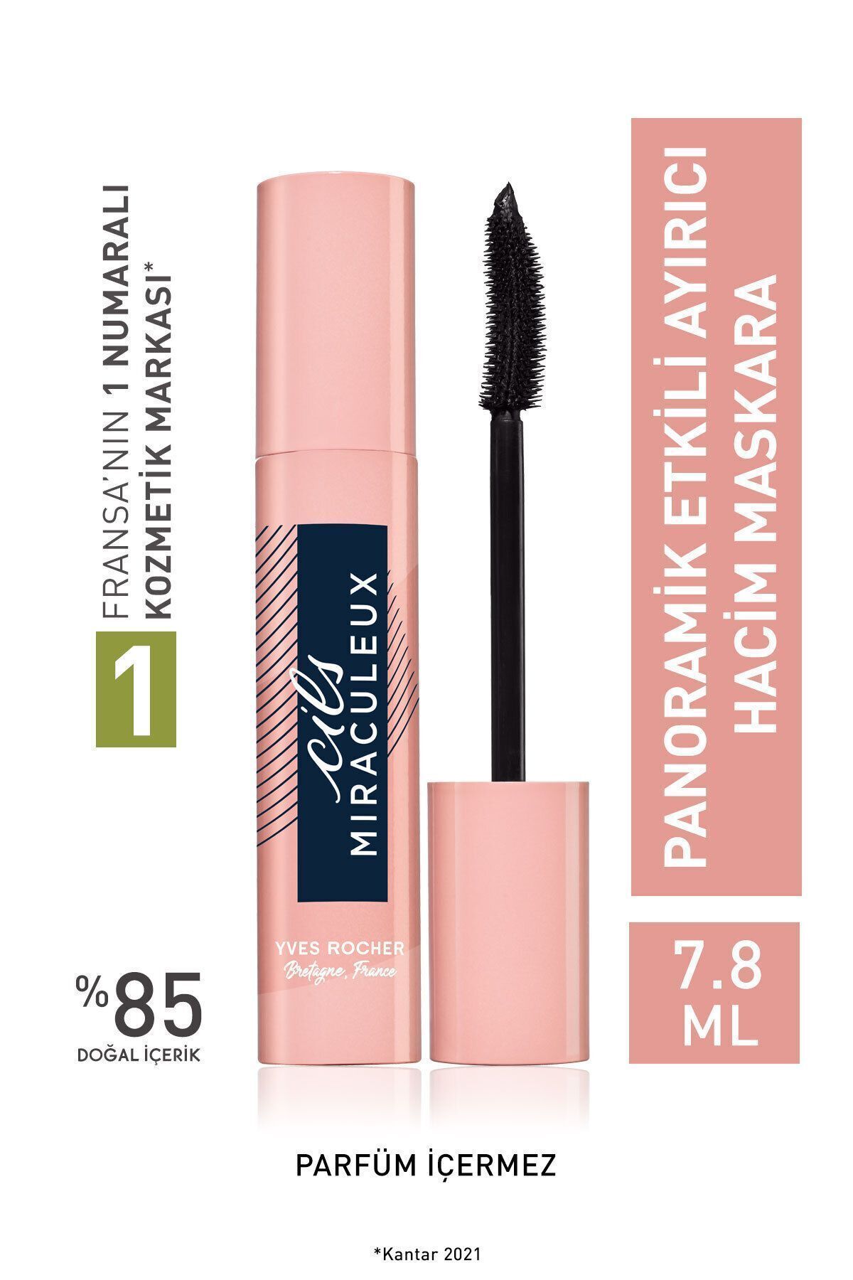 Yves Rocher Kirpikleri Kıvıran ve Hacim Veren Panoramik Etkili Ayırıcı Hacim Maskara 7.8 ml