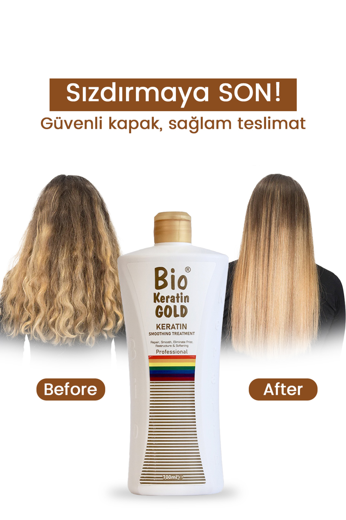 Bio Keratin Gold Gold Brezilya Fönü Keratini 700 ml 8681546031073