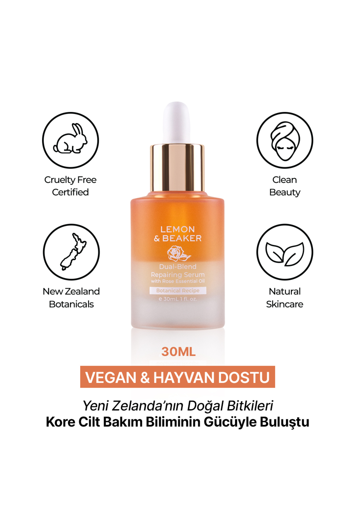 Lemon & Beaker Çift-Etkili Onarıcı Serum