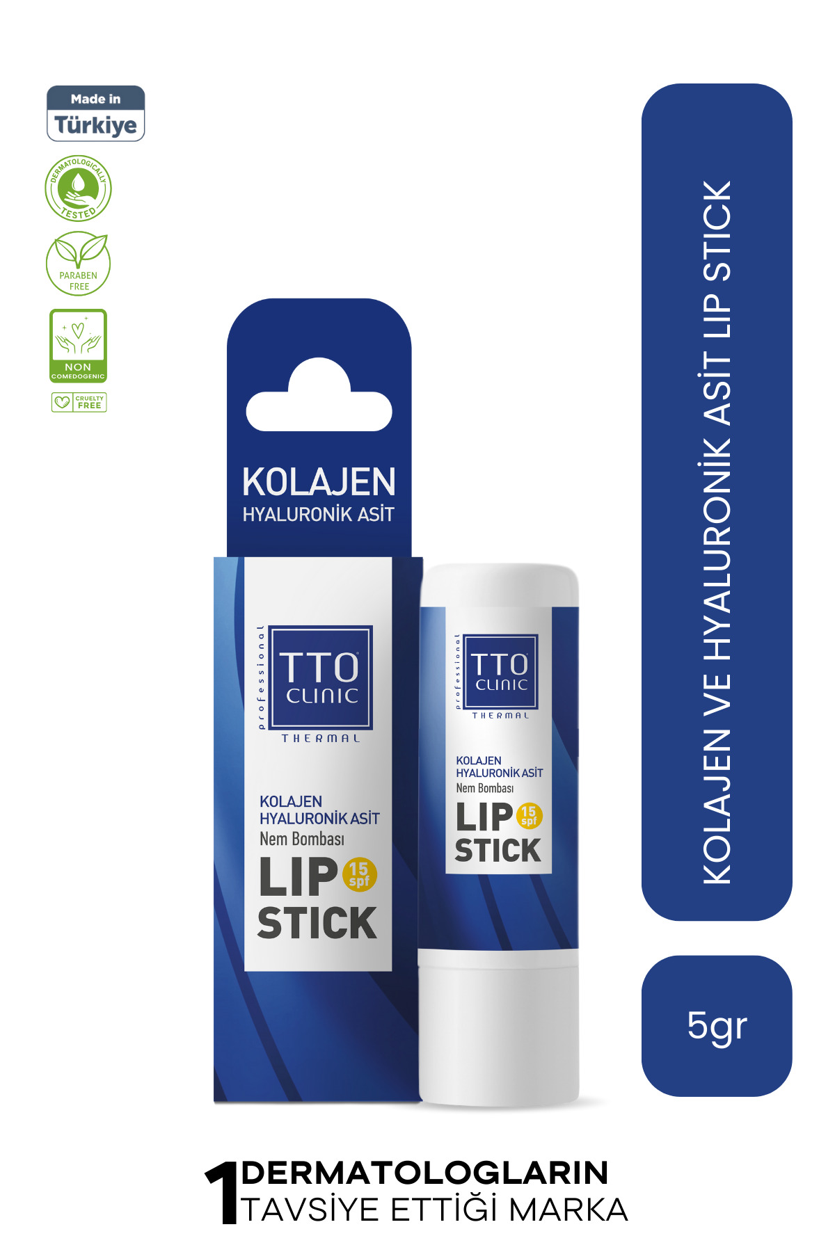 TTO CLINIC Lip Stick - Kolajen & Hyaluronik Asit 15 SPF