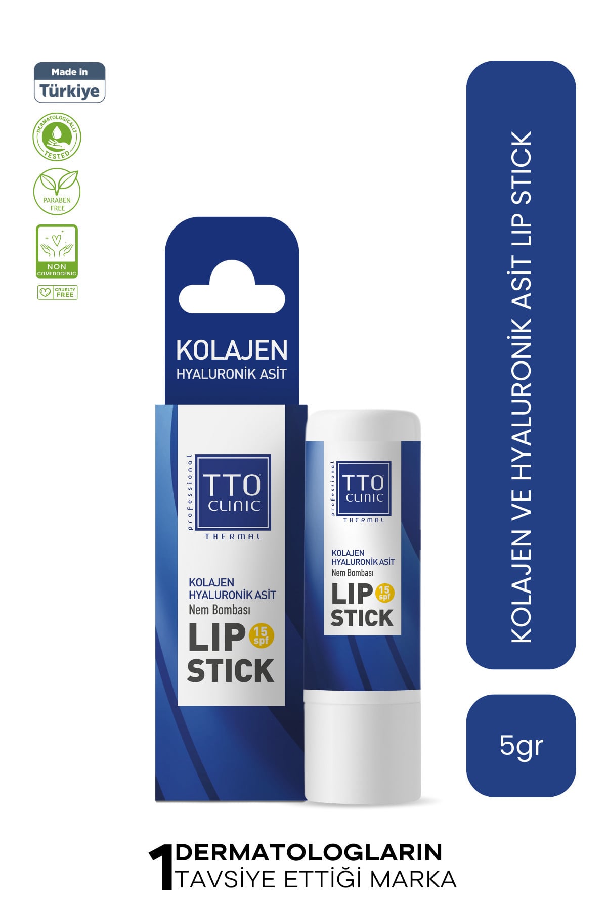 TTO CLINIC Lip Stick - Kolajen & Hyaluronik Asit 15 SPF