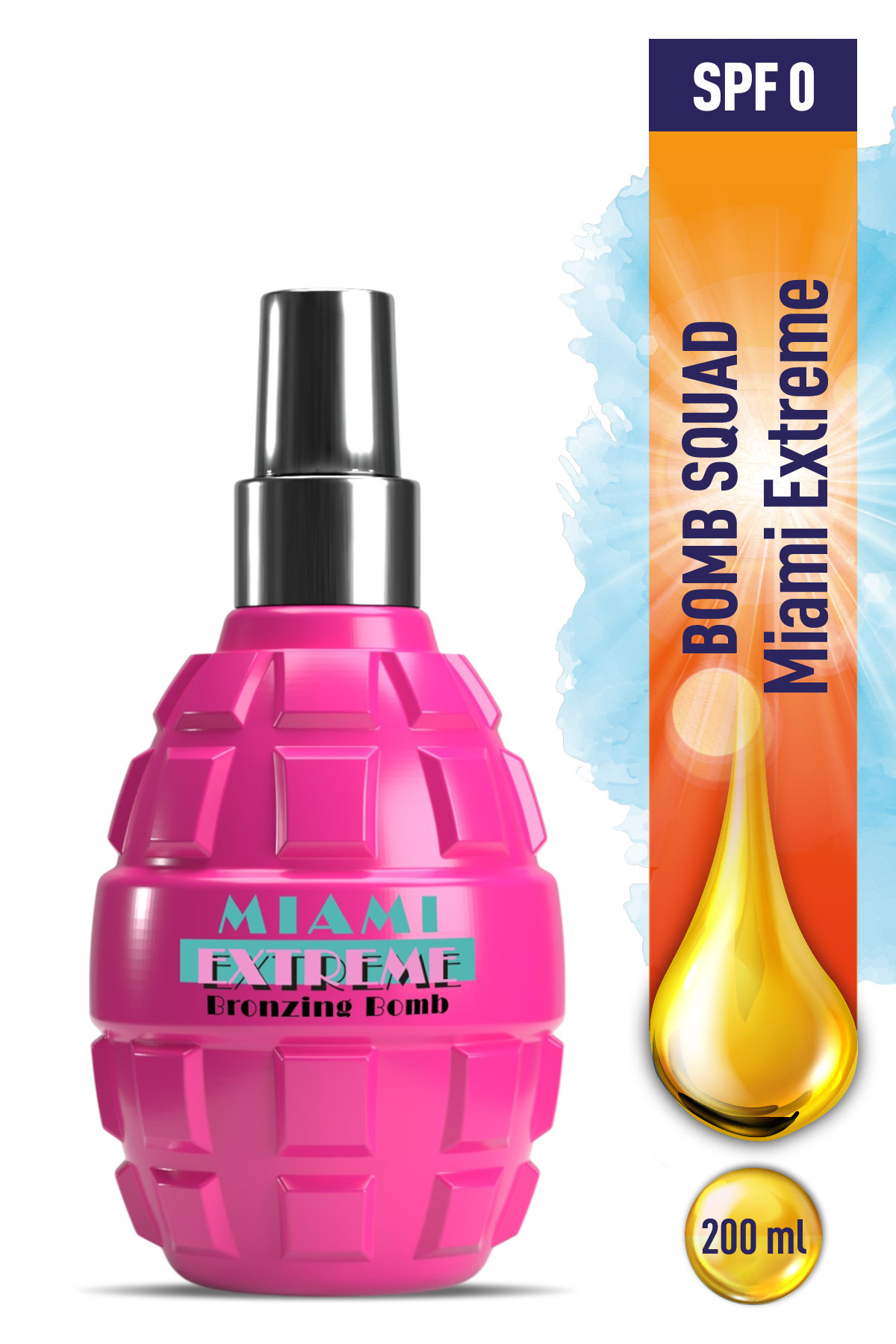 Eda Taşpınar Miami Extreme Bronzing Bomb Bronzlaştırıcı Güneş Yağ – Bronzluk & Çekici Işıltı 200 ml