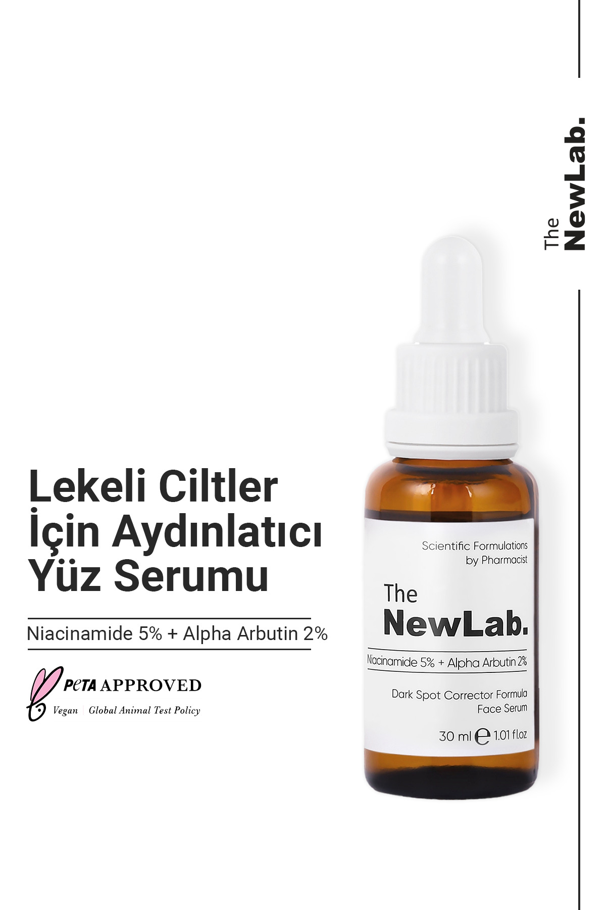 The NewLab Leke Karşıtı Ve Cilt Tonu Eşitleyici Arbutin Ve Niacinamide Cilt Bakım Serumu 30ml