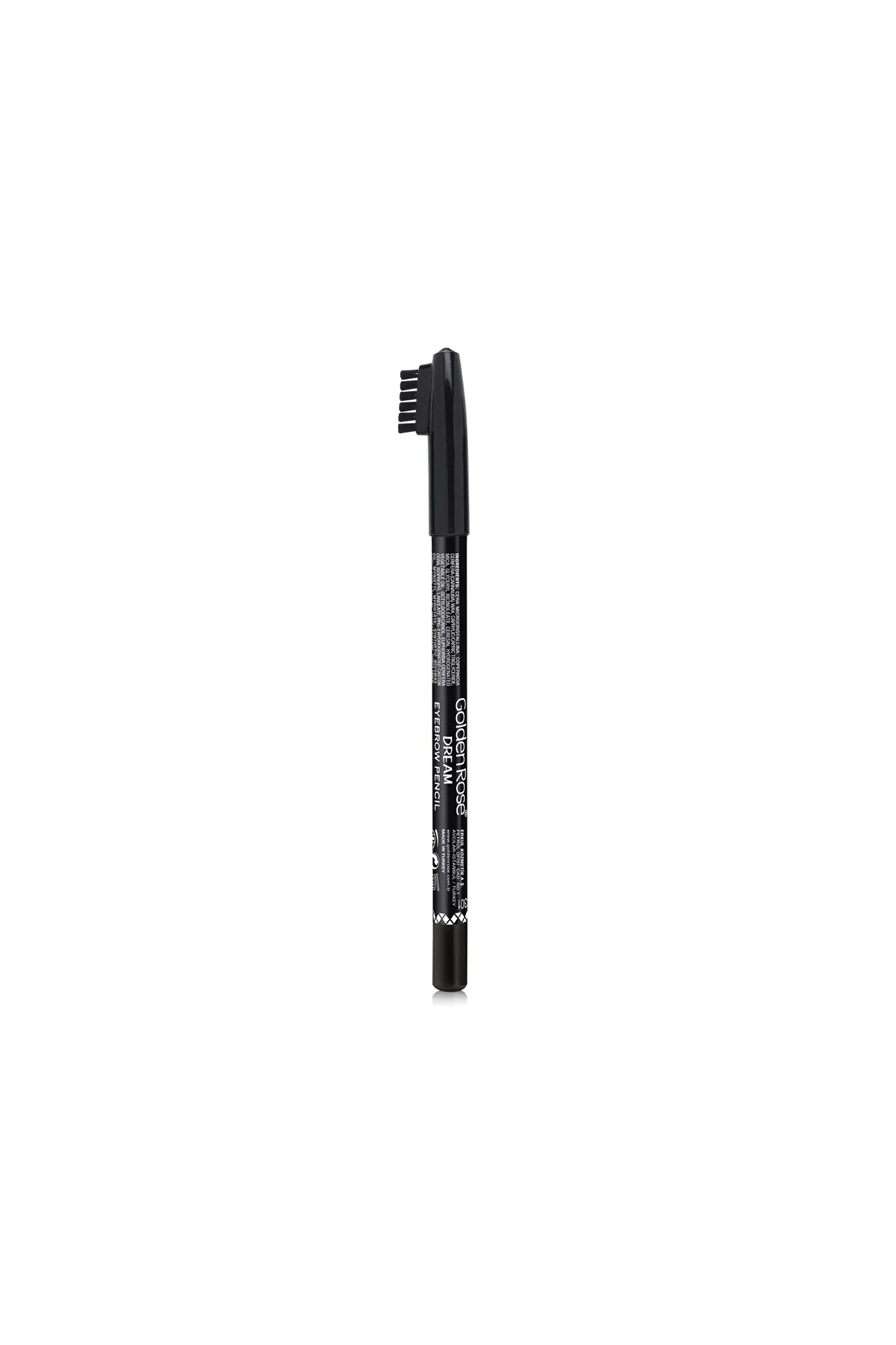 Golden Rose Dream Eyebrow Pencil No: 301 Black - Şekillendirici Fırçalı Siyah Kaş Kalemi