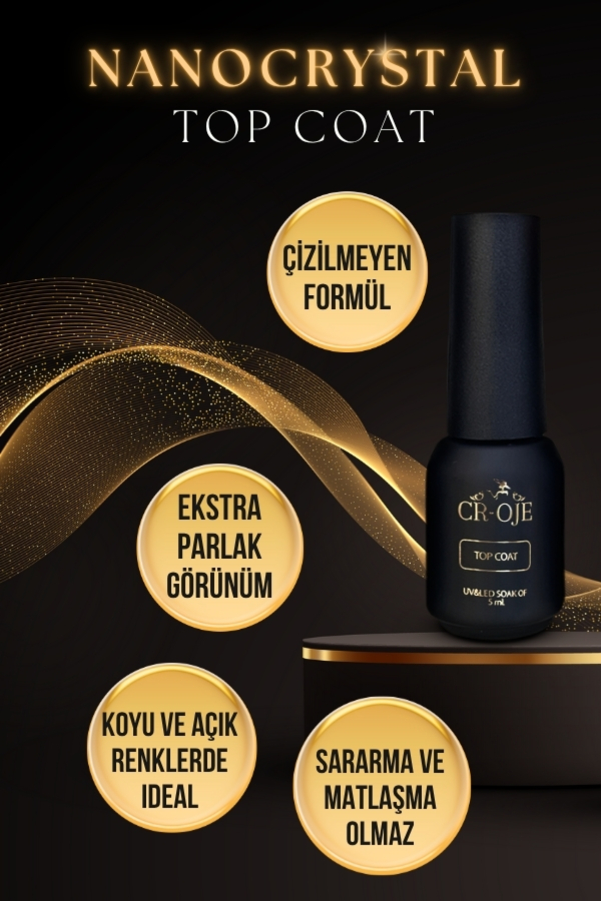 CROJE KALICI OJE Kalıcı Oje İçin Nanocrystal Top Coat (5 ml)