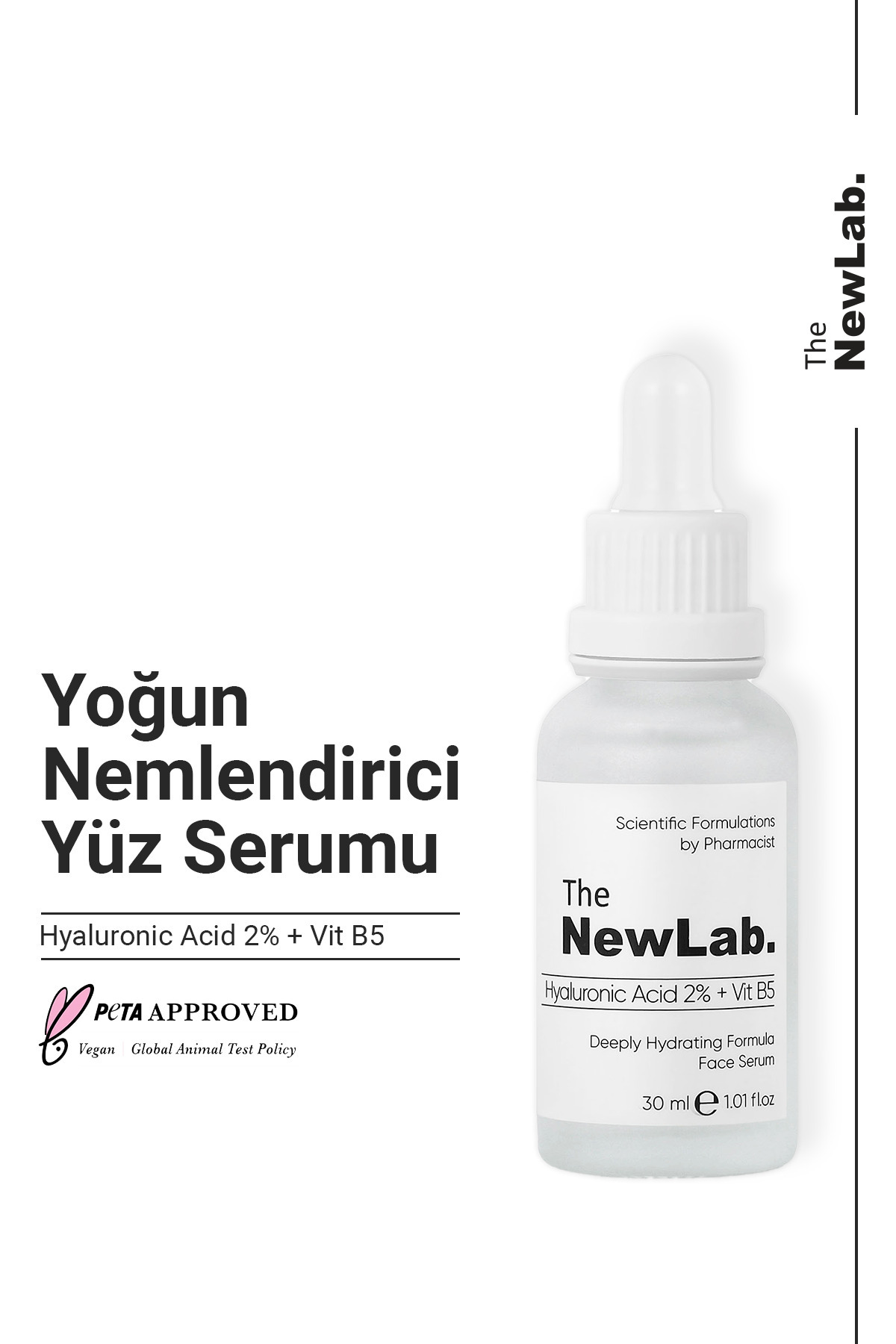 The NewLab Hyalüronik Asit Yoğun Nemlendirici Cilt Bakım Serumu 30 ml (hyaluronic Acid 2% Vit B5 )