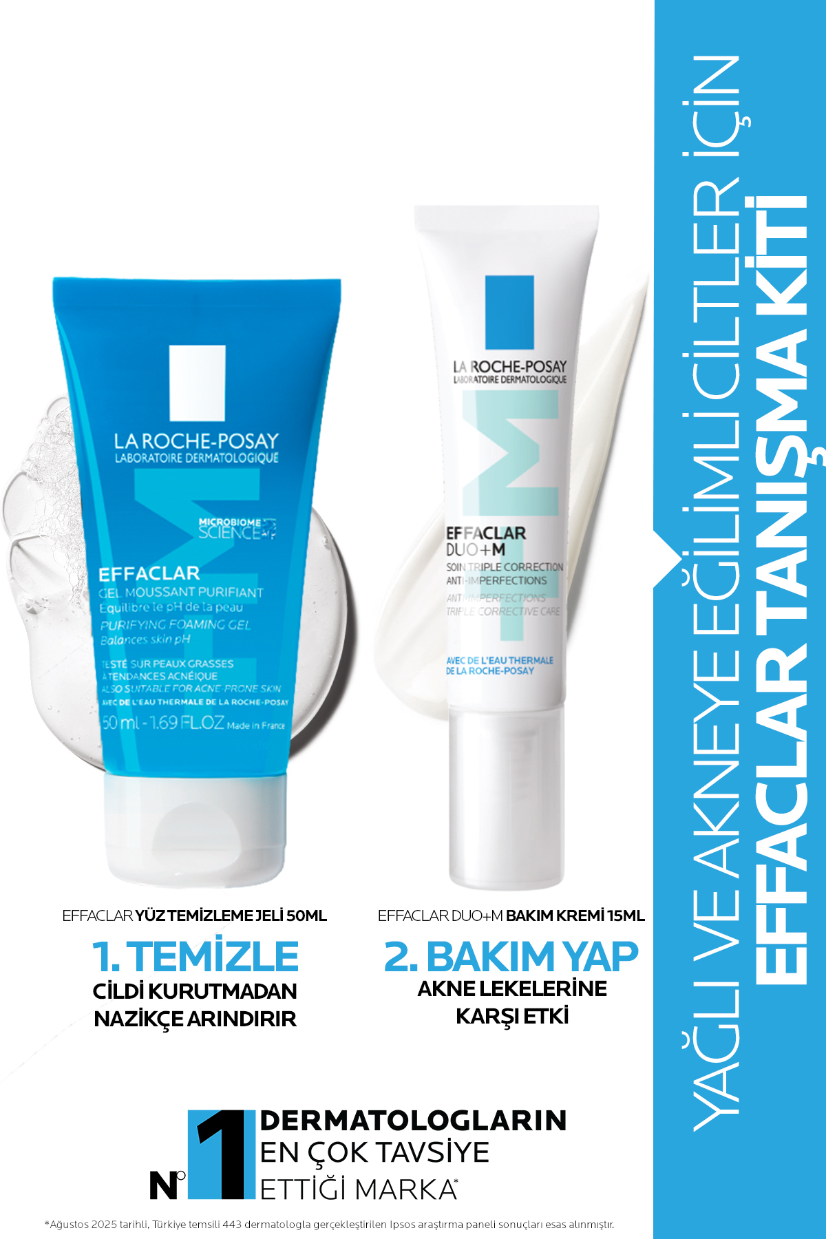 La Roche Posay Yağlı ve Akneye Eağilimli Ciltler için Tanışma Seti: Effaclar Yüz Yıkama Jeli & Duo+M Bakım Kremi