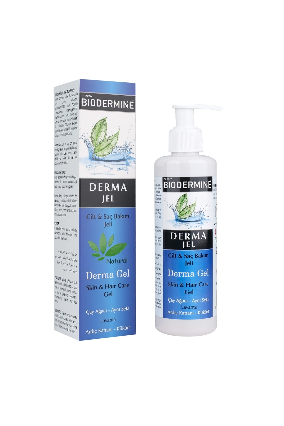 MineraBiodermine DERMA JEL 250ml Çayağacı Ardıç Katranı Aynı Sefa Kükürt Lavanta Yatıştırıcı ve Anti-Atopik