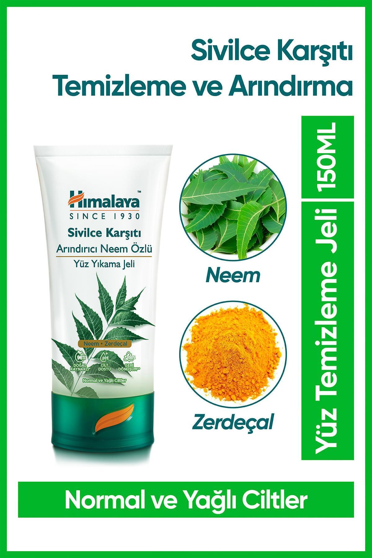 Himalaya Since 1930 Sivilce Karşıtı Arındırıcı Yüz Temizleme Jeli 150 ml | Neem & Zerdeçal | Normal ve Yağlı Ciltler