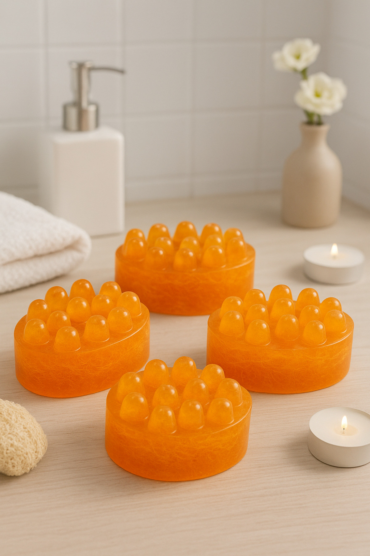 bellevie candles Diva Dove Kokulu Doğal Kabak Lifli Masaj Sabunu