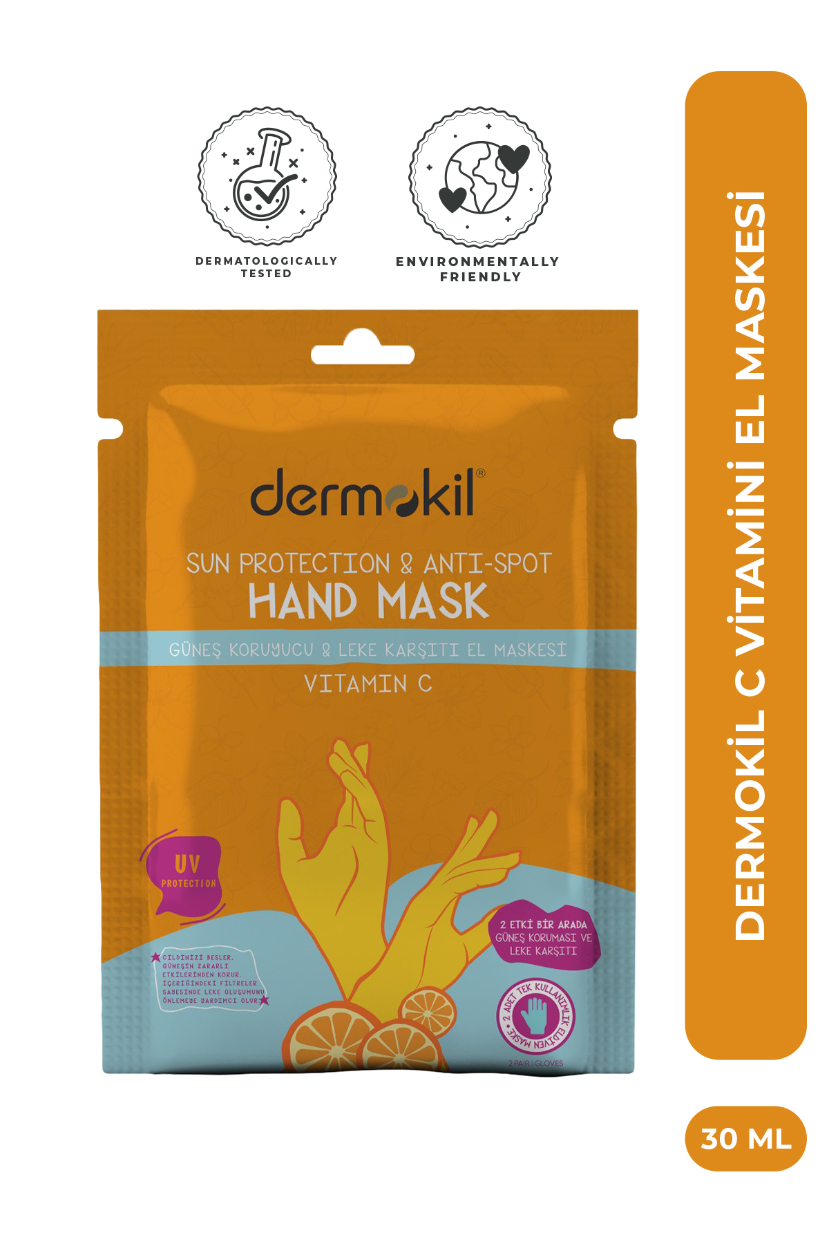 Dermokil Güneş Koruyucu & Leke Karşıtı El Maskesi 30 ml