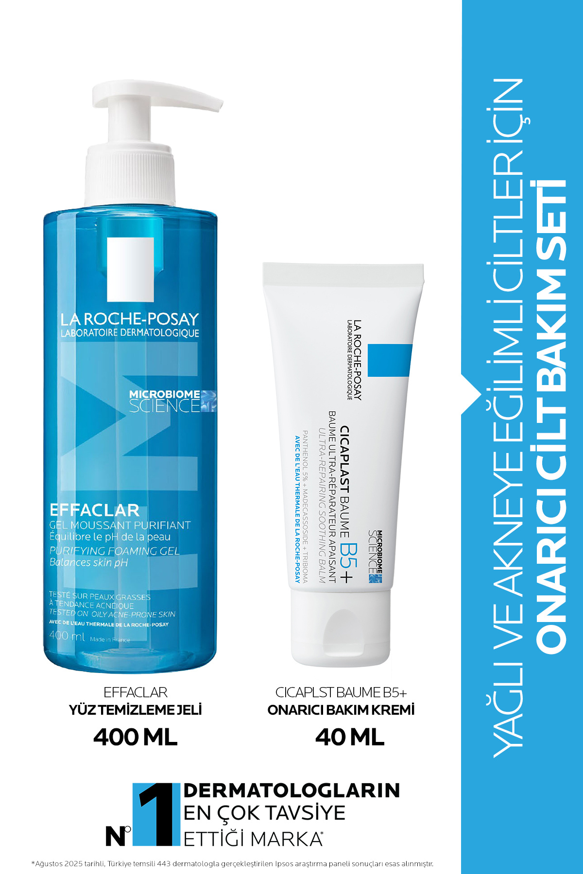 La Roche Posay Effaclar Yağlı ve Akneye Eğilimli Ciltler için Onarıcı Cilt Bakım Seti