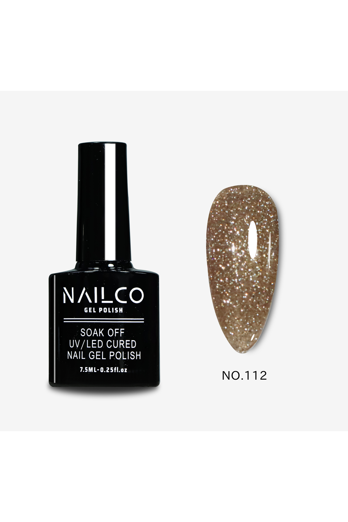 Naıl Co Uv Led Kalıcı Oje 7.5 ml Glitter Seri Nailco 112
