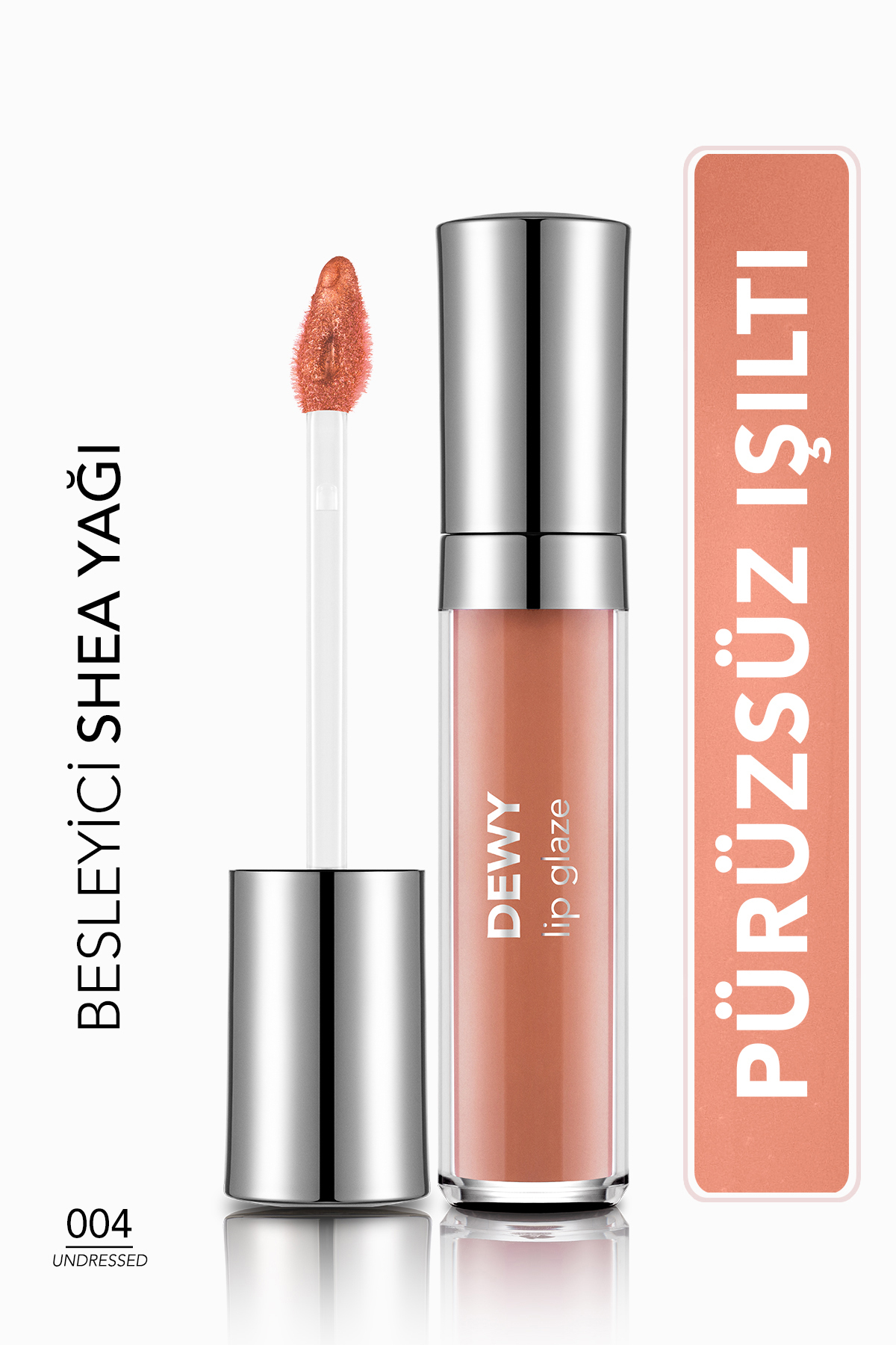 Flormar Dewy Lip Glaze Nemlendirici Etkili Yarı Transparan Dudak Parlatıcısı - 004 UNDRESSED