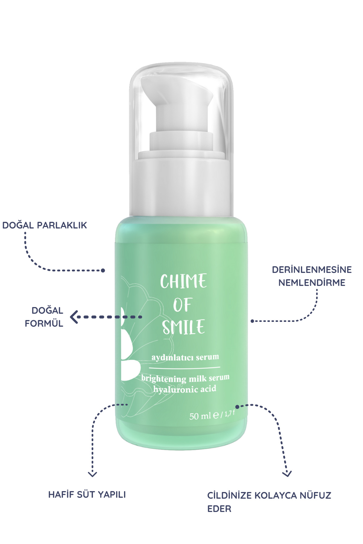ChimeOfSmile Aydınlatıcı serum -Parlak ve Işıltılı Bir Cilt İçin Süt Yapılı Serum