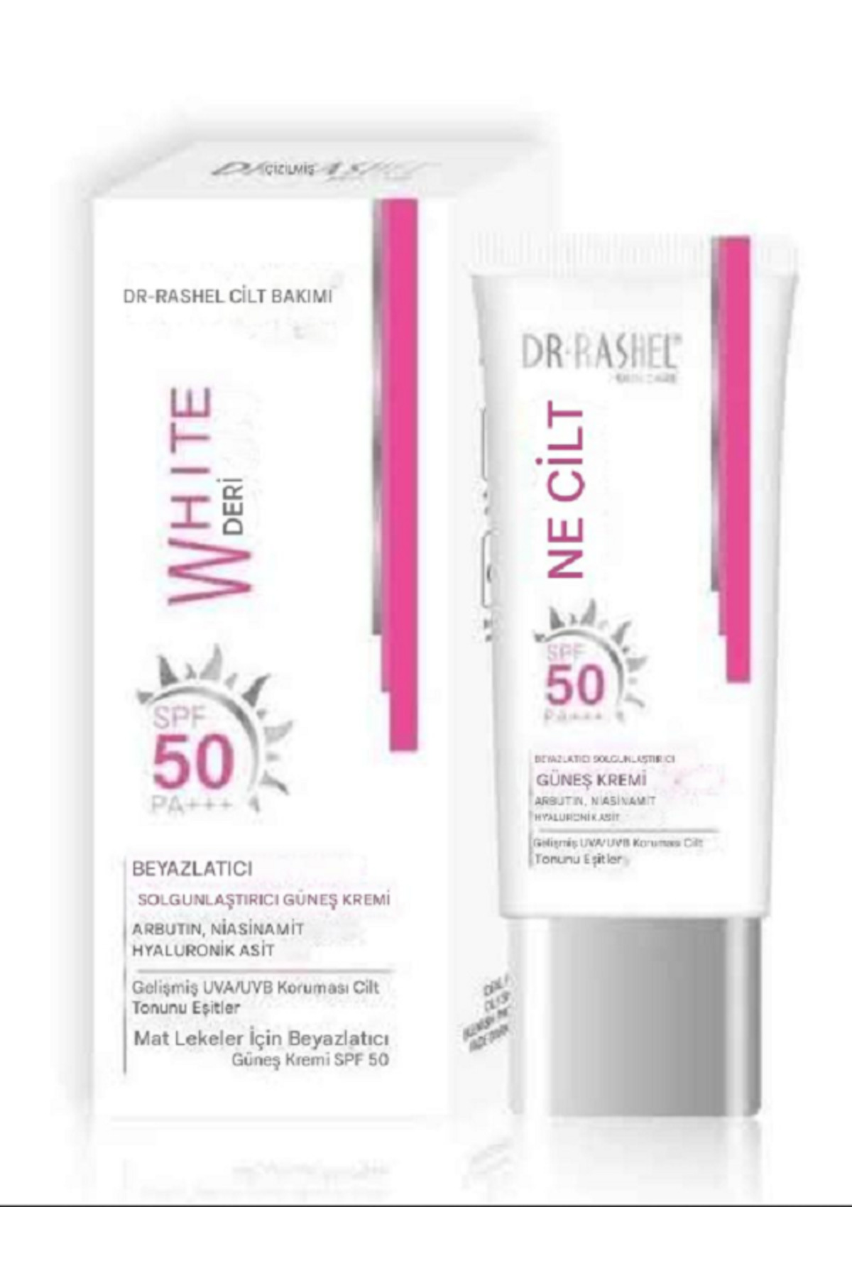 DR.RASHEL White Skin Fade Spots Sunscreen (Leke Karşıtı Güneş Kremi) SPF 50 PA+++ Yüksek UVA/UVB Koruma