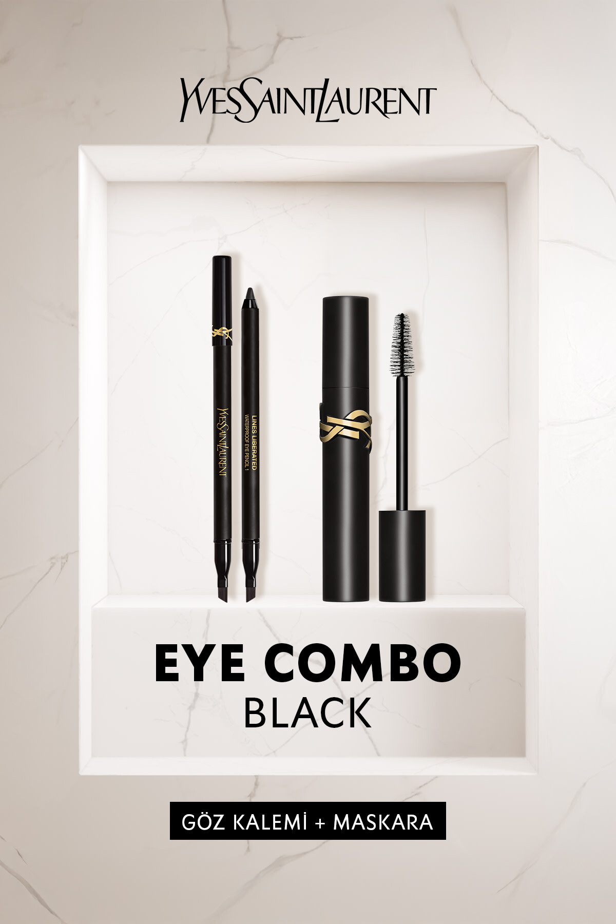 Yves Saint Laurent Eye Combo Siyah Göz Kalemi + Maskara Makyaj Seti 7829999999242