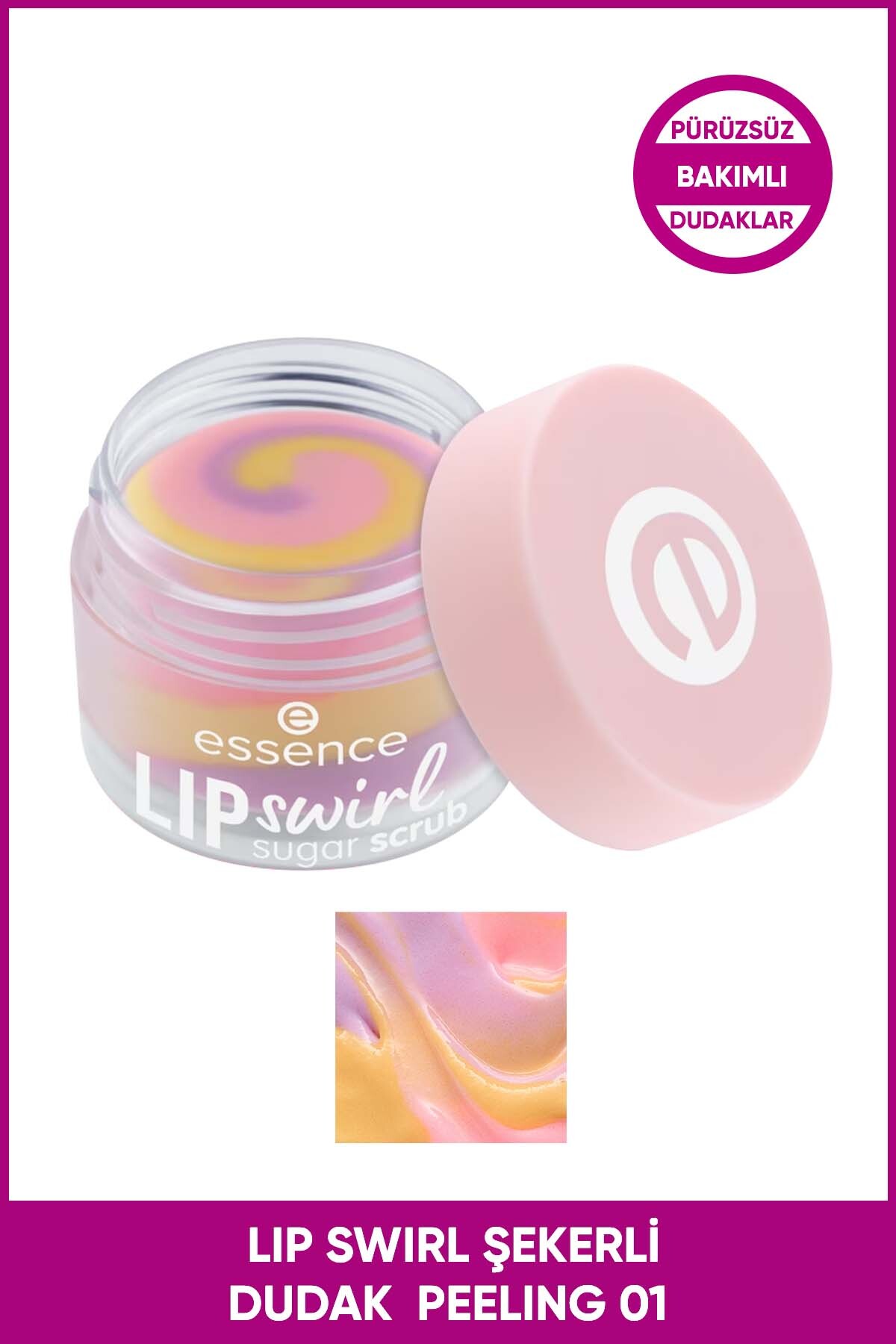 Essence Lip Swirl Şekerli Dudak Peelingi