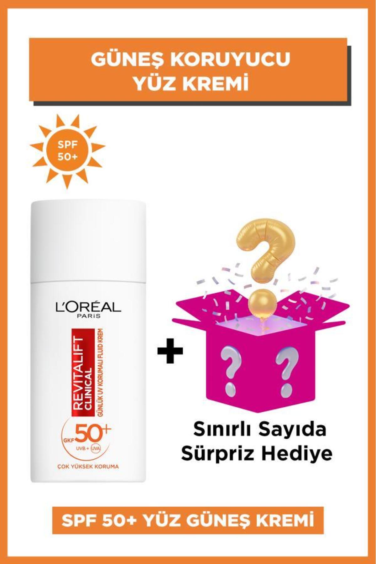L'Oreal Paris L'Oréal Paris Revitalift Clinical Vitamin C İçerikli Yüz Güneş Kremi + Sürpriz Kutu Hediye