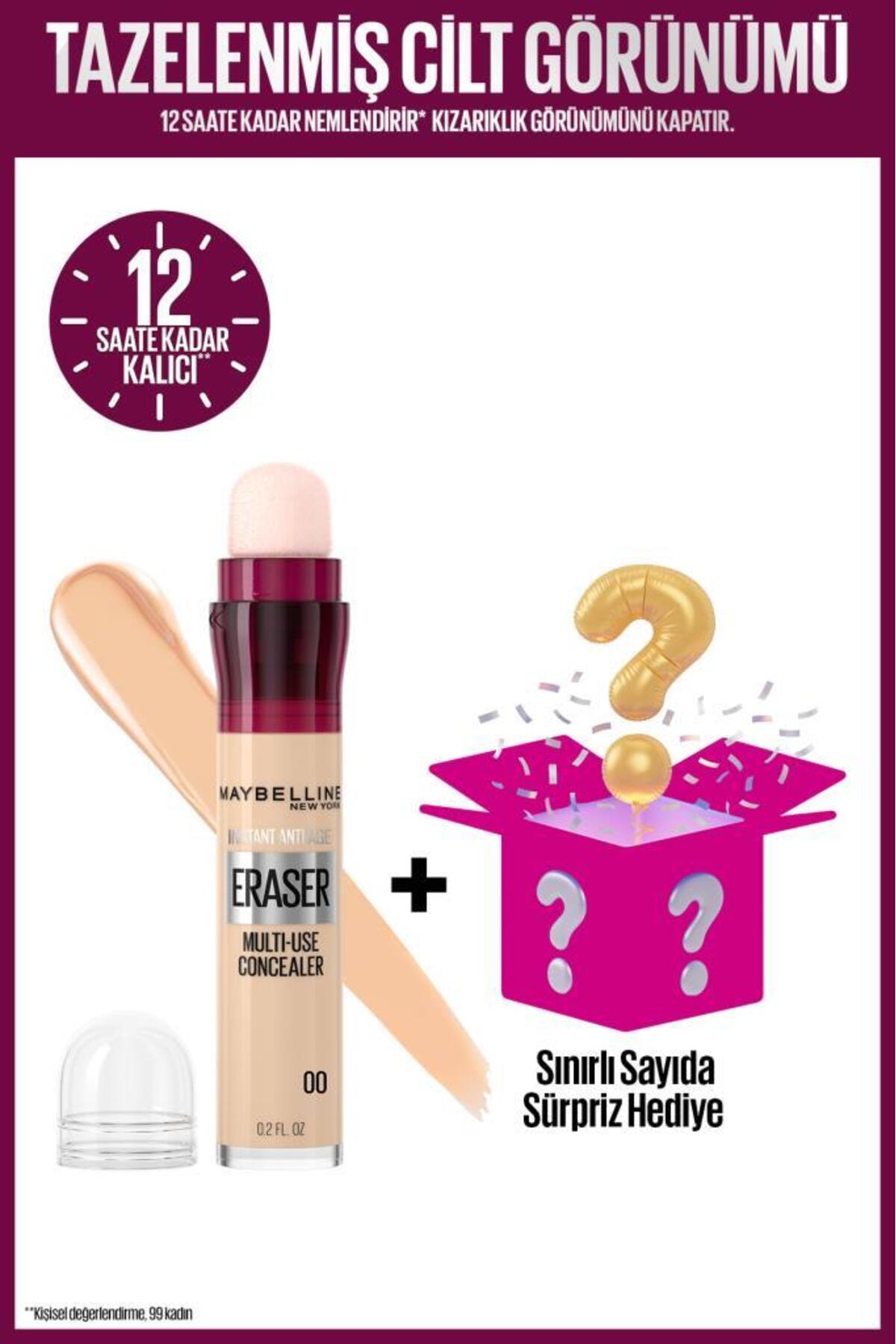 Maybelline New York Instant Anti Age Eraser Kapatıcı 00 Ivory + Sürpriz Kutu Hediye