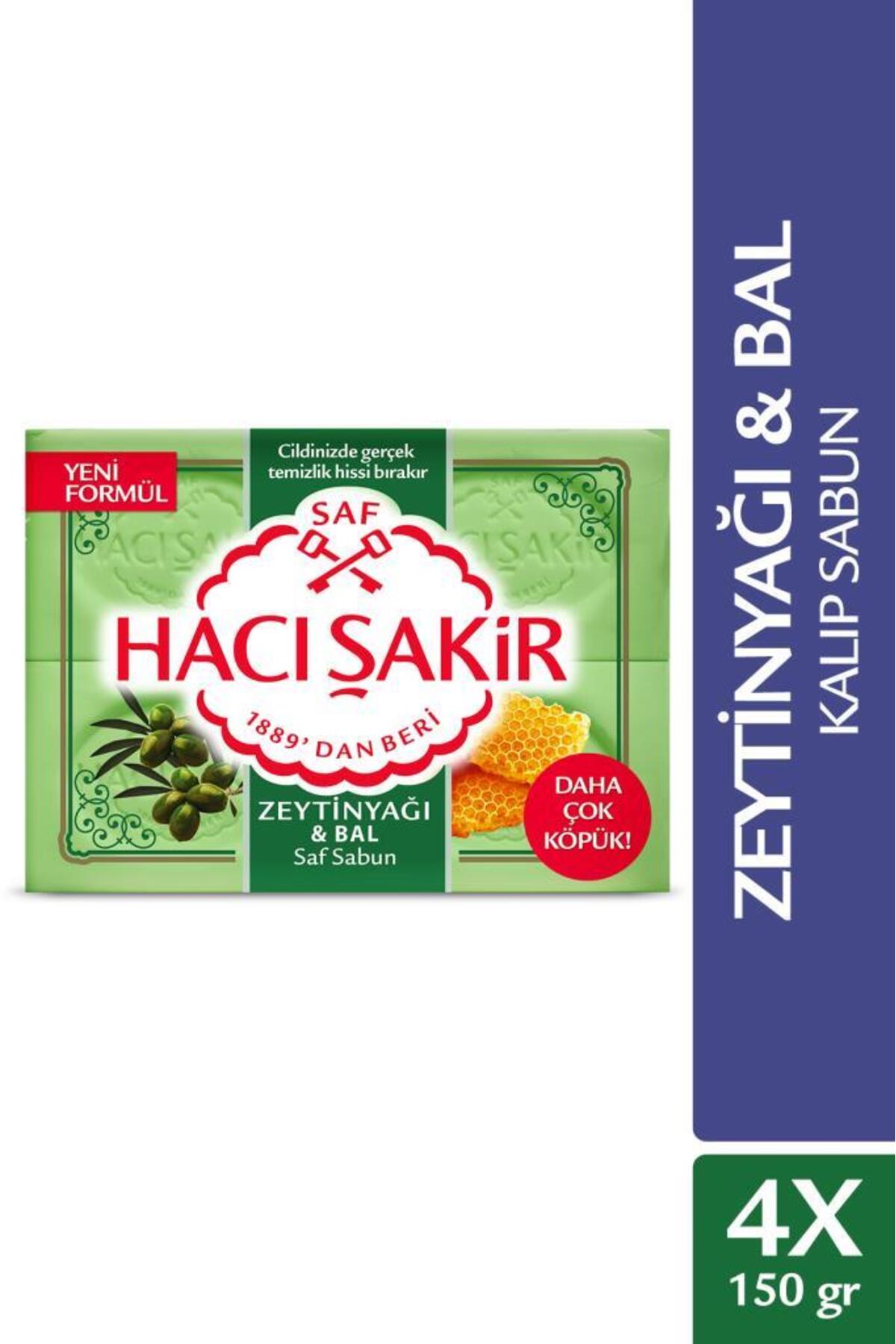 Hacı Şakir Zeytinyağı & Bal Saf Kalıp Sabun 4x150 gr