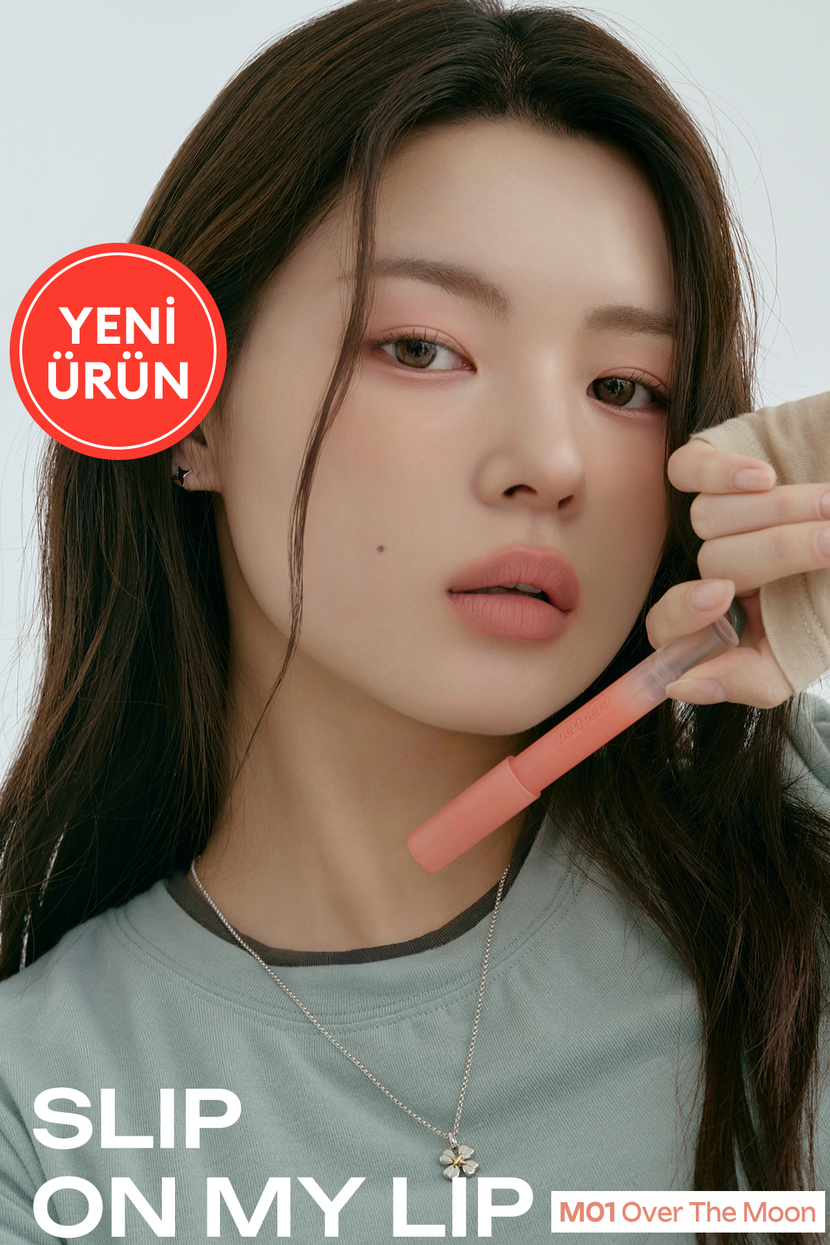 PERIPERA Tek Dokunuşla Pürüzsüzce Uygulanan Hafif Yapılı Kalem Ruj Slip On My Lip (M01 Over TheMoon)