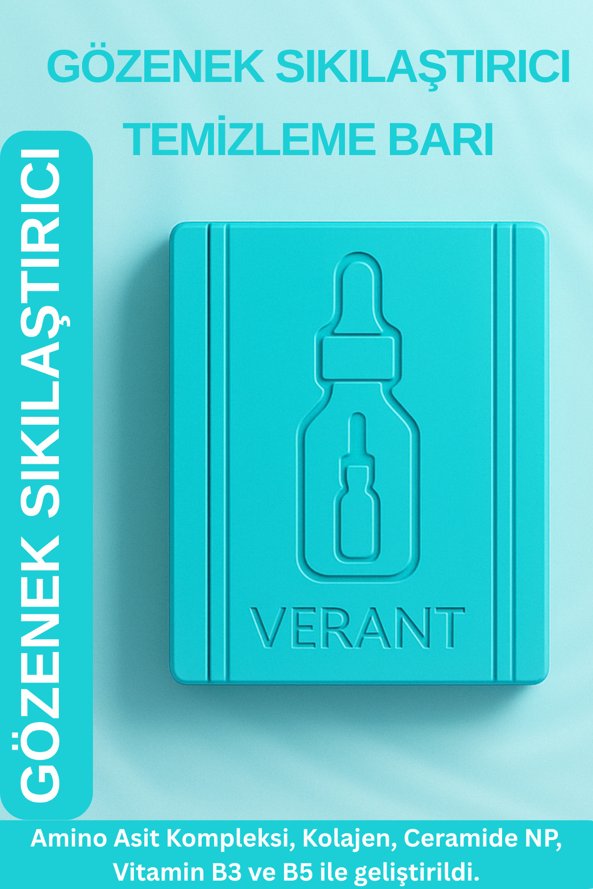VERANT Gözenek Sıkılaştırıcı Temizleme Barı (B3 ve B5 Vitaminli Gözenek Temizleyici Sabun)