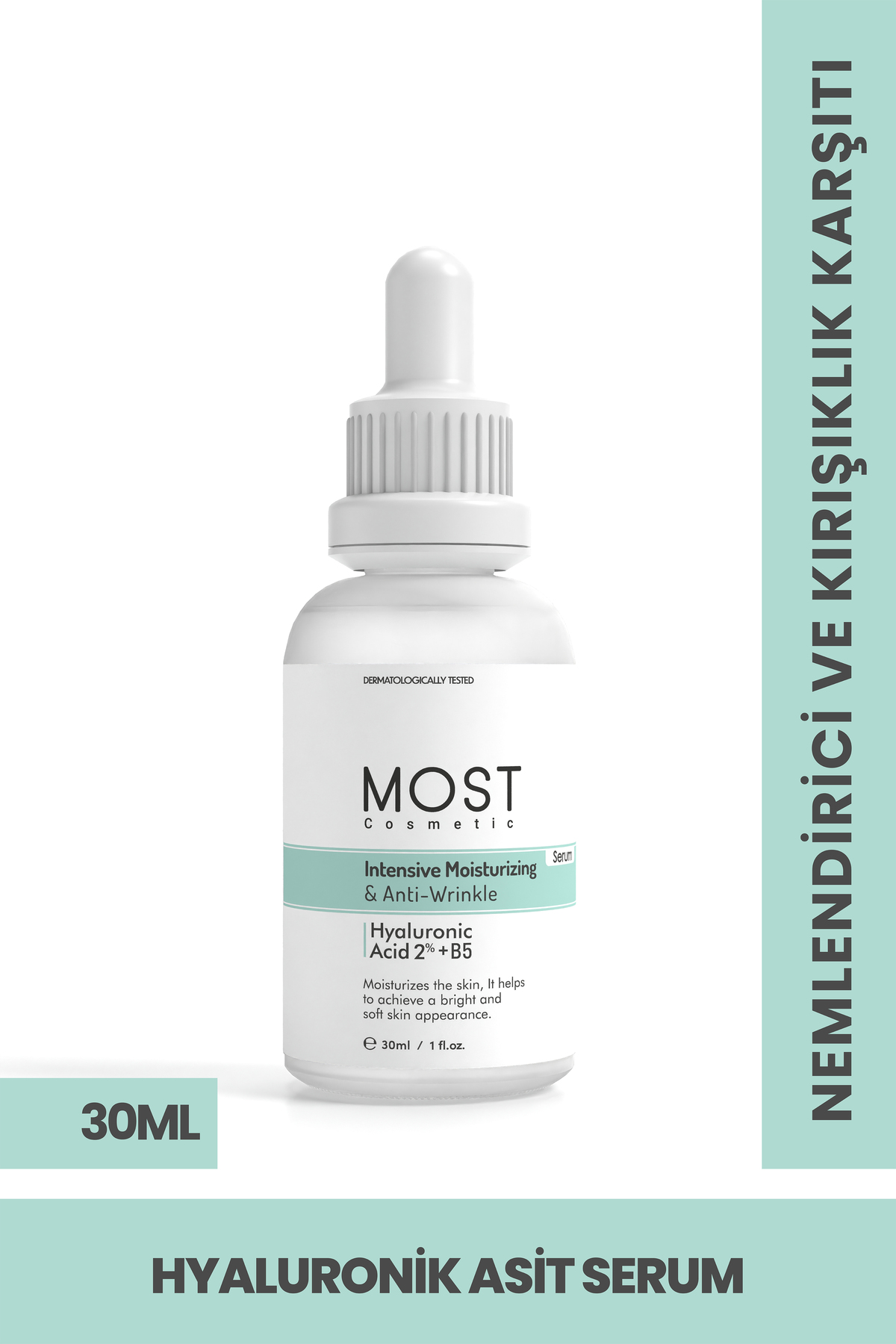 MOST Cosmetic Yoğun Nemlendirici, Dolgunlaştırıcı, Kırışıklık Karşıtı Hyaluronic Acid Serum 30 ml