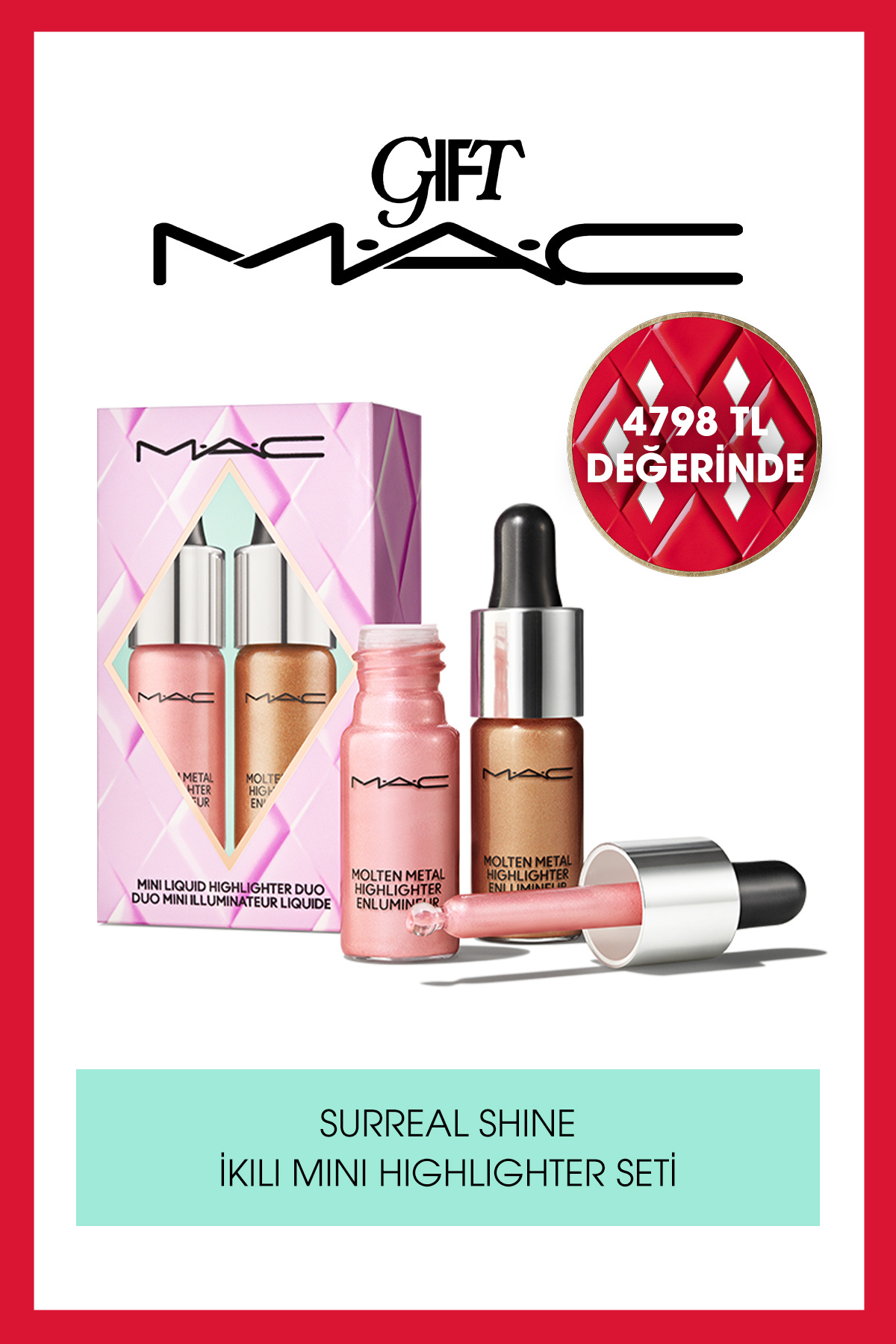 M.A.C Molten Metal Highlighter İkili Aydınlatıcı Seti | Yılbaşı Koleksiyonu