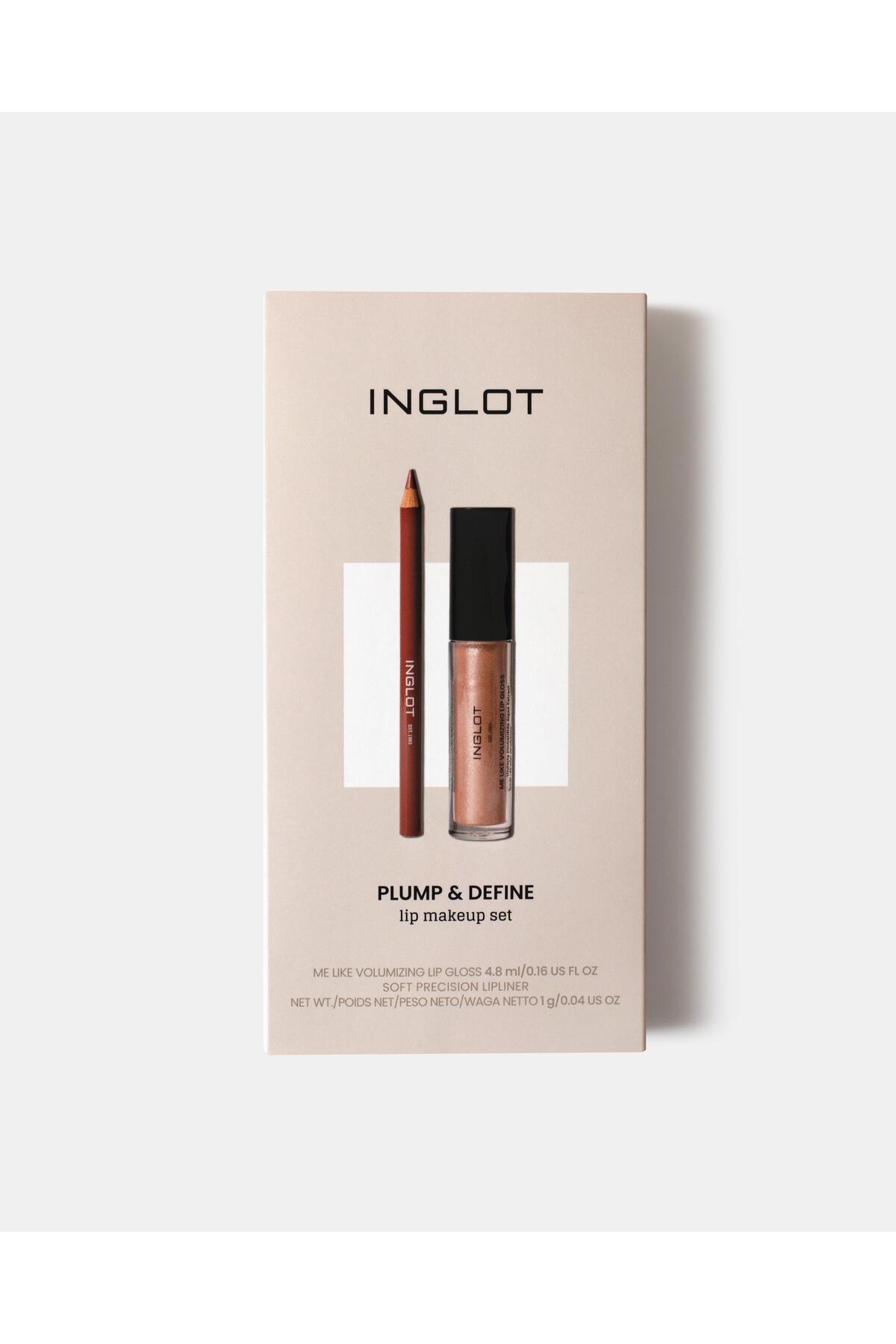 INGLOT Lip Makeup Set Plump & Define – Dolgun ve Belirgin Dudaklar İçin 2’li Dudak Makyaj Seti