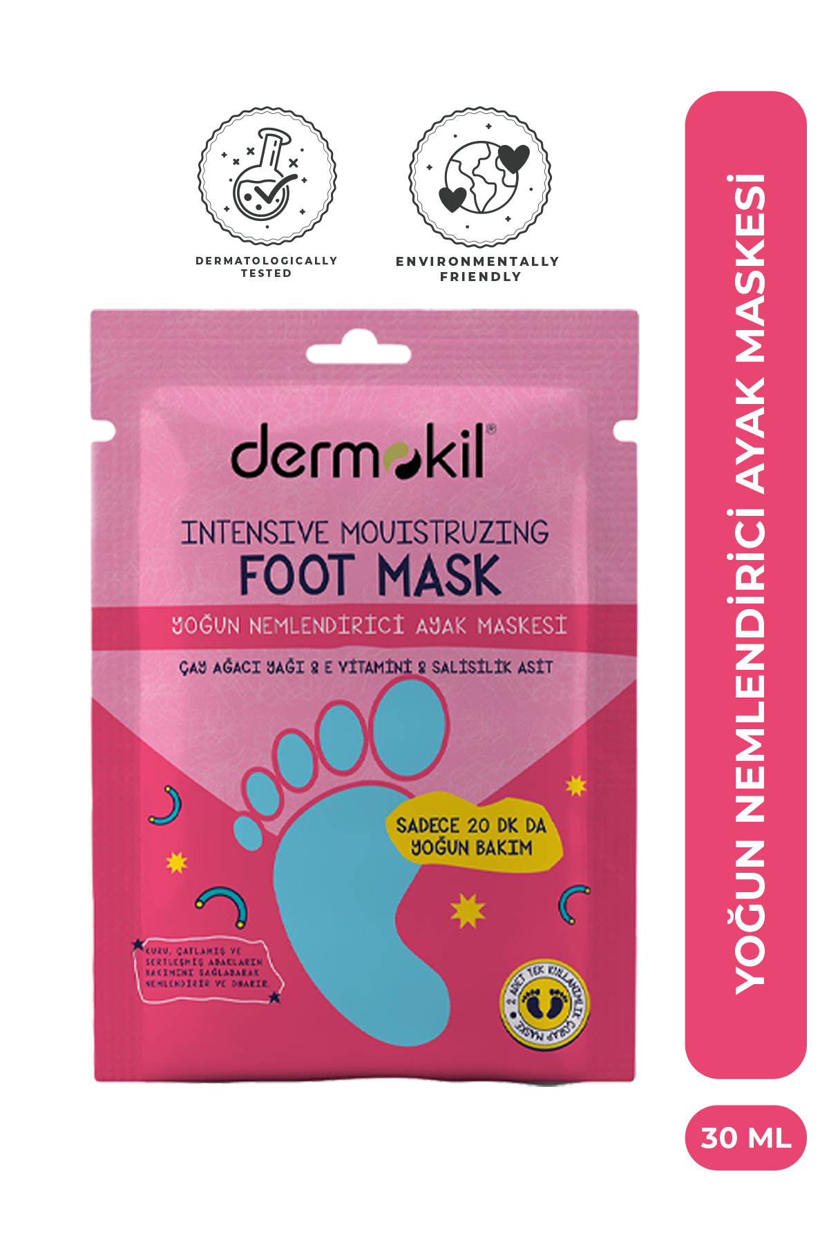 Dermokil Yoğun Nemlendirici Ayak Maskesi 30 ml