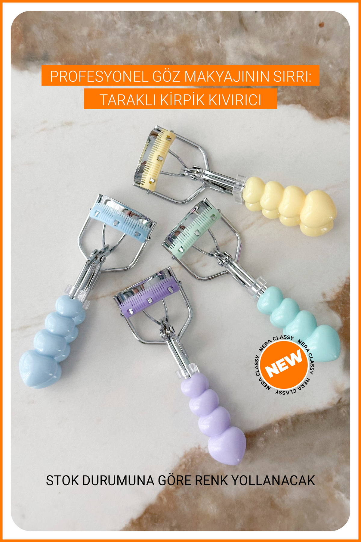 Nera Classy 1 Adet Özel Tasarım Taşınabilir Kirpik Kıvırıcı Set, Mini Kirpik Kıvırıcı