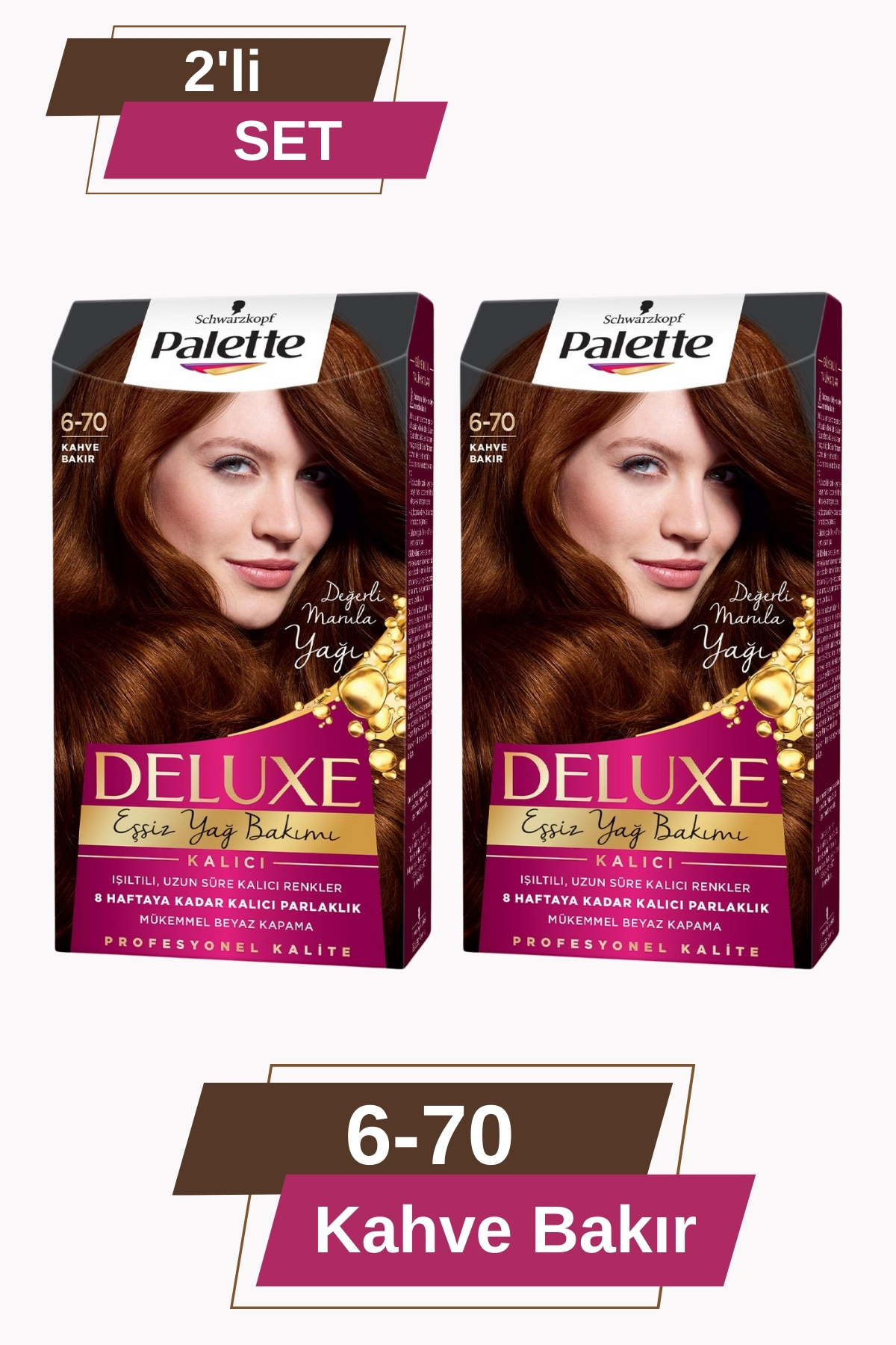 Palette Deluxe 6-70 Kahve Bakır X 2 Adet Saç Boyası