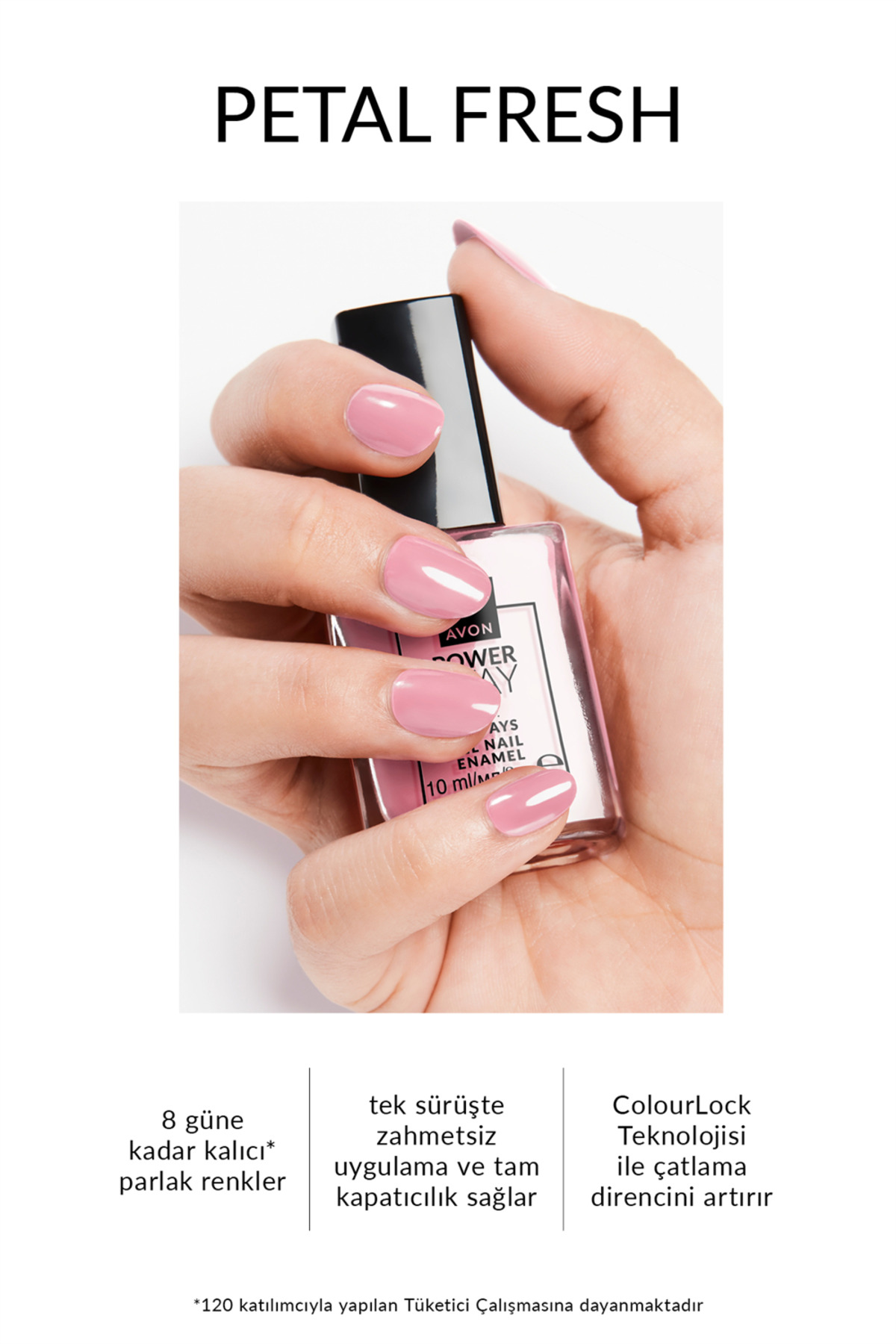 AVON Power Stay Gel Tırnak Cilası 10ml - Petal Fresh