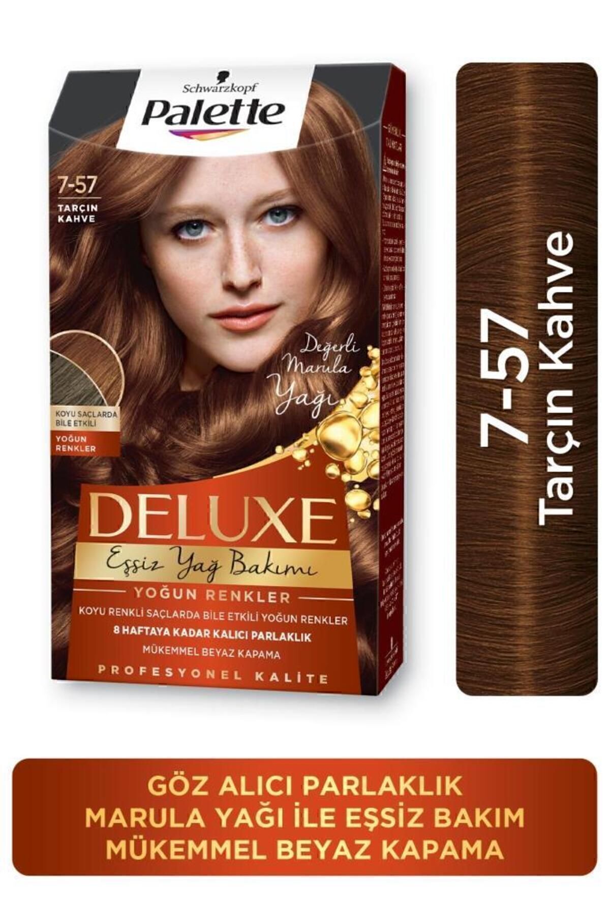 Palette Deluxe Yoğun Renkler Saç Boyası Tarçın Kahve 7-57