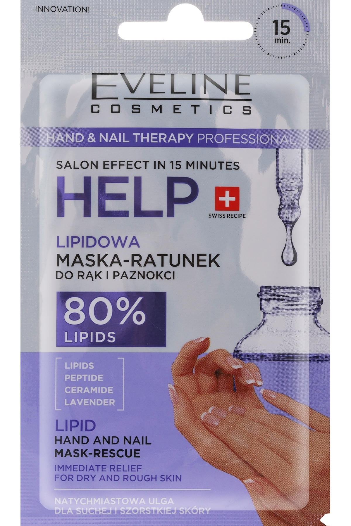 Eveline Cosmetics Eveline Hand & Nail Therapy SOS Professional Lipid Mask-Rescue 7 ml