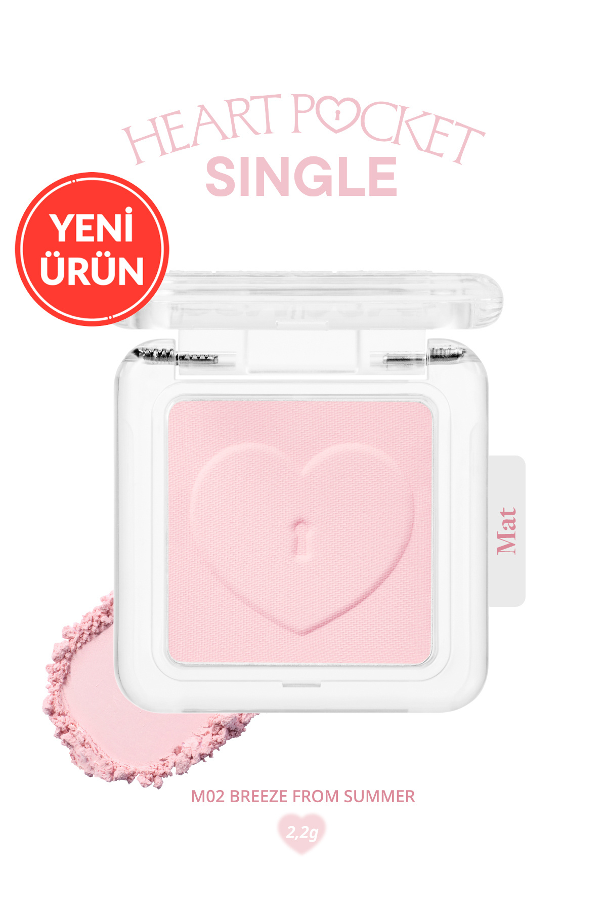 PERIPERA Kişiselleştirilebilir Mat Tekli Far Heart Pocket Single (M02 Breeze From Summer)
