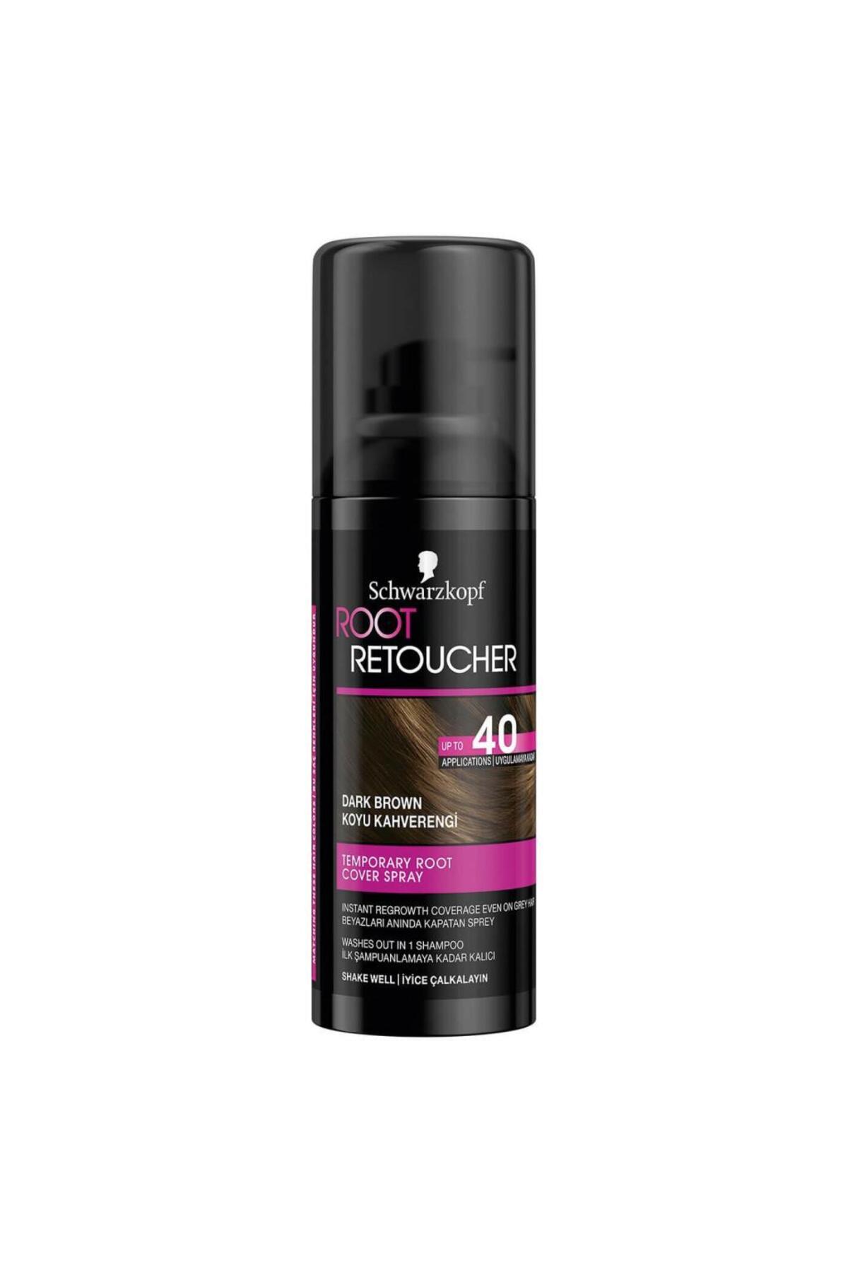 Schwarzkopf Root Retouch Koyu Kahverengi Anında Saç Dipleri Kapatıcı Sprey 120 ml