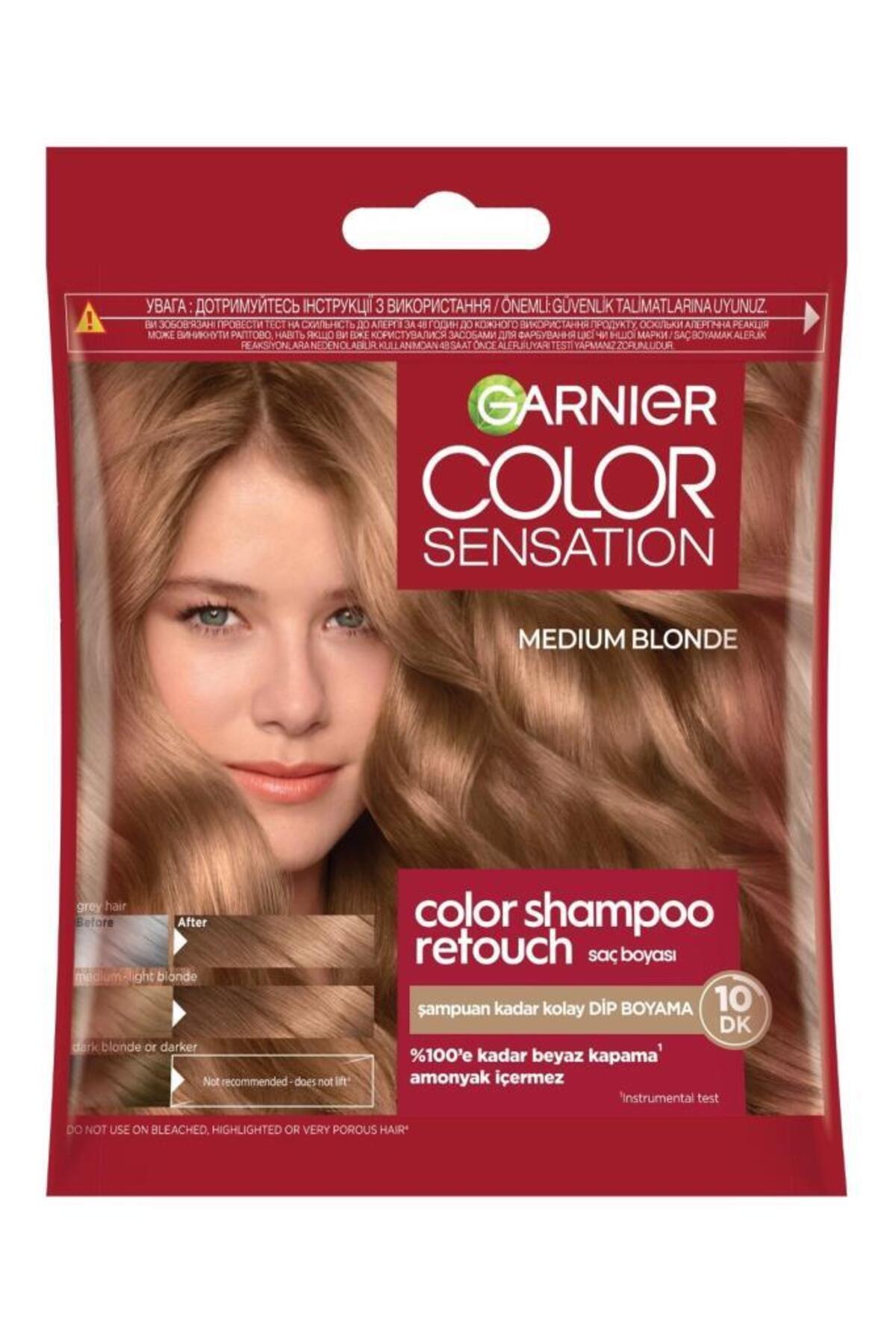 Garnier Color Shampoo Retouch Şampuan Kolaylığında Dip Boyası, Sarı 7.0