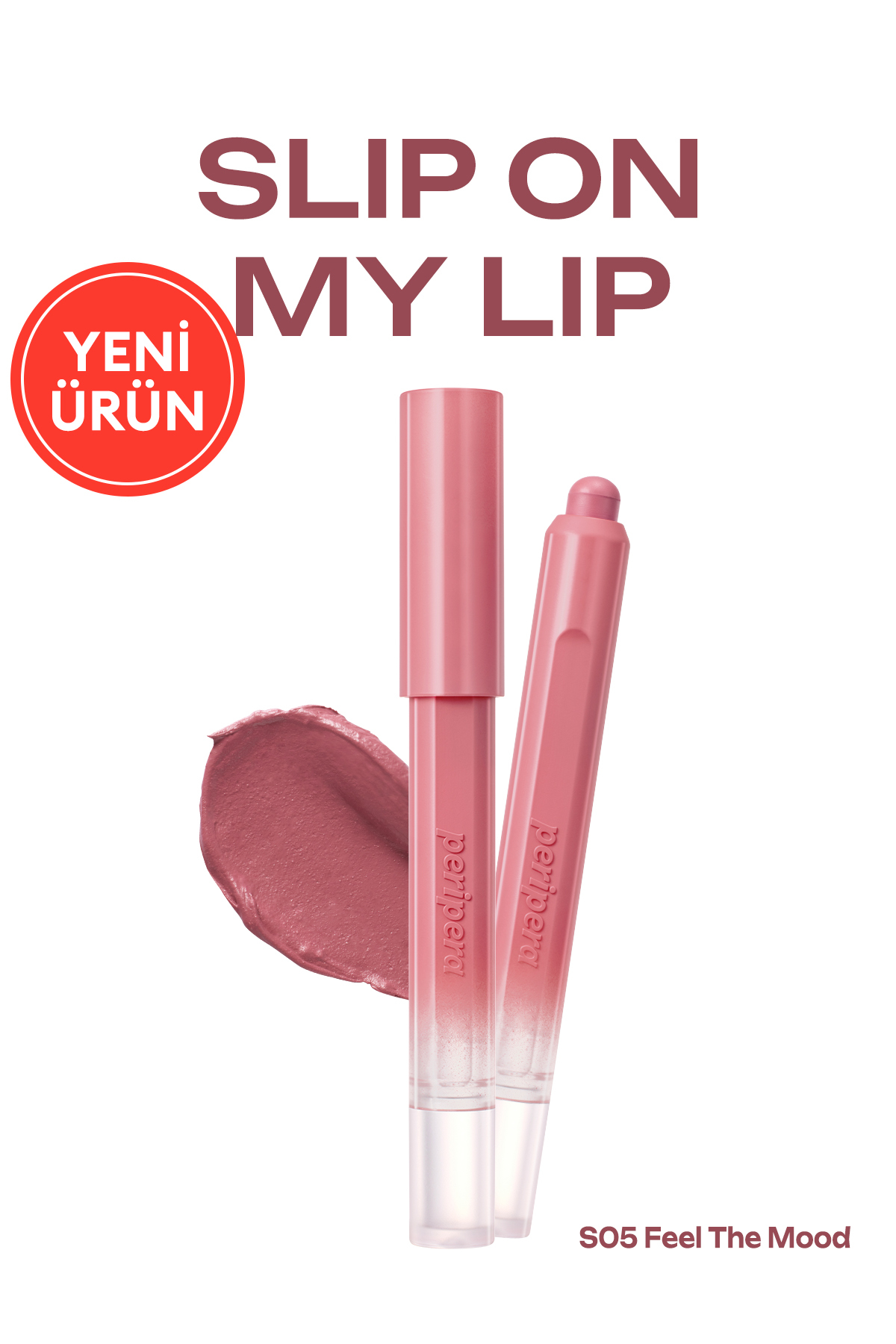 PERIPERA Tek Dokunuşla Pürüzsüzce Uygulanan Hafif Yapılı Kalem Ruj Slip On My Lip (S05 Feel The Mood