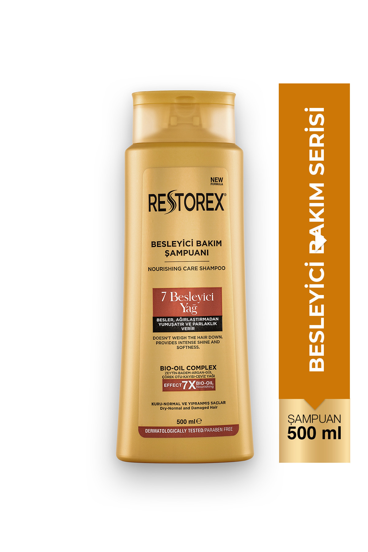 Restorex Besleyici Bakım Şampuanı 500 Ml - 7 Besleyici Yağ Göz Alıcı Parlaklık İpeksi Yumuşaklık