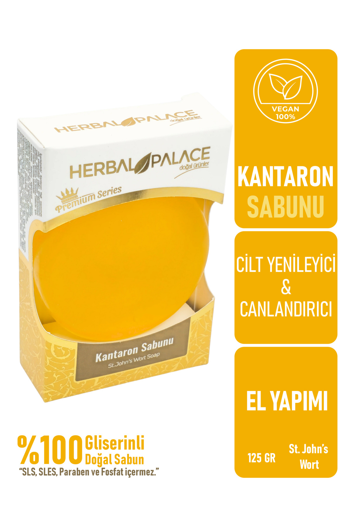 Herbal Palace Sarı Kantaron Sabunu & Cilt Yenileyici - Canlandırıcı