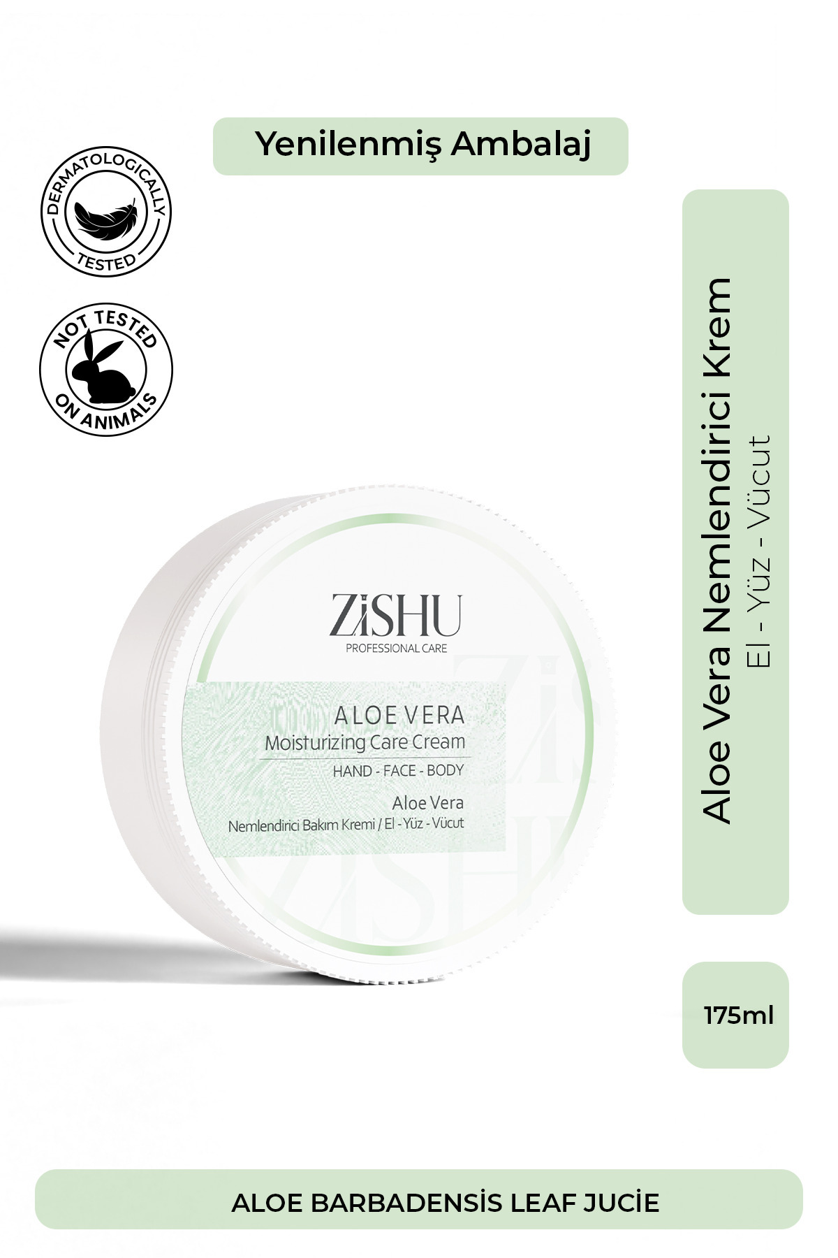 ZİSHU Aloe Vera Nemlendirici Krem – El, Yüz ve Vücut 175 ml