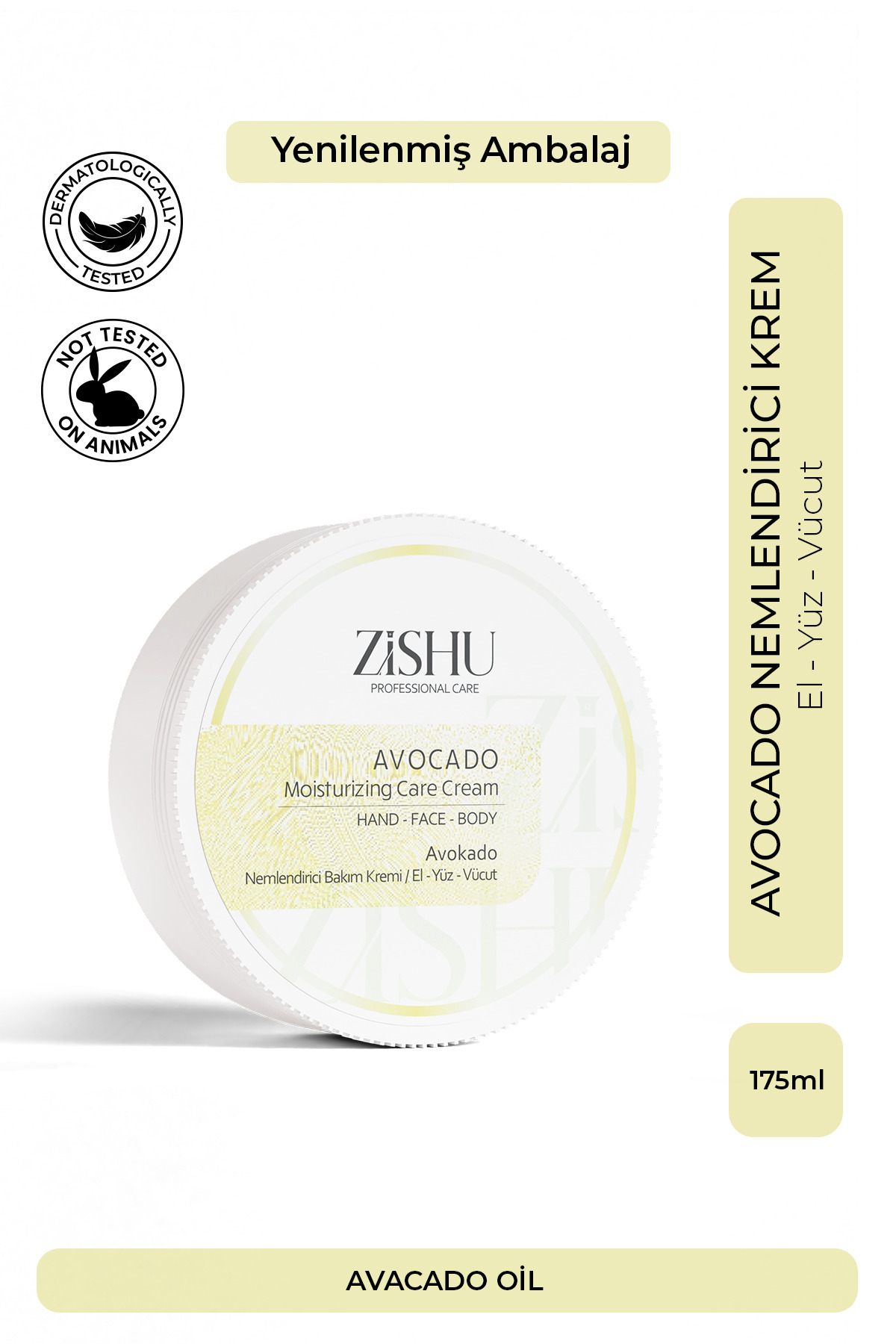 ZİSHU Avokado Nemlendirici Krem – El, Yüz ve Vücut - 175ml