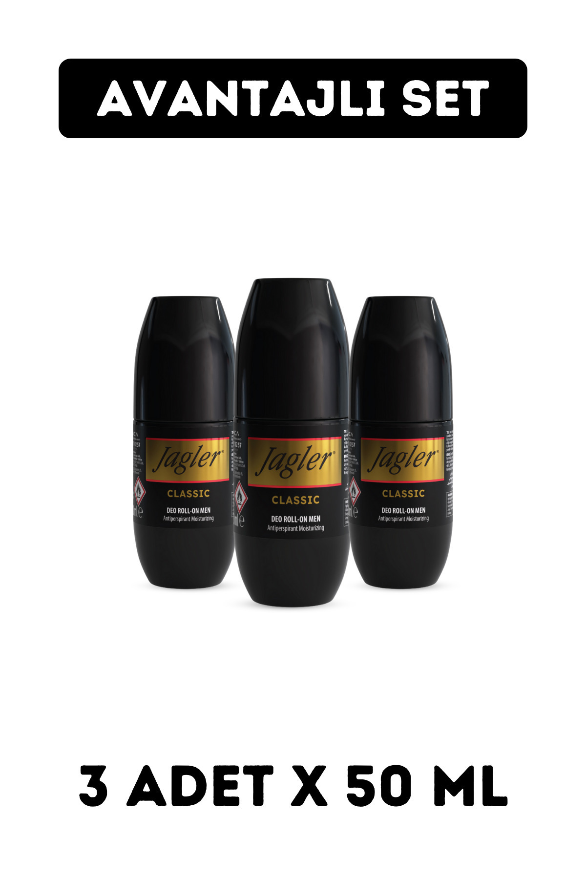Jagler Roll-on Erkek 50ml x3 Adet