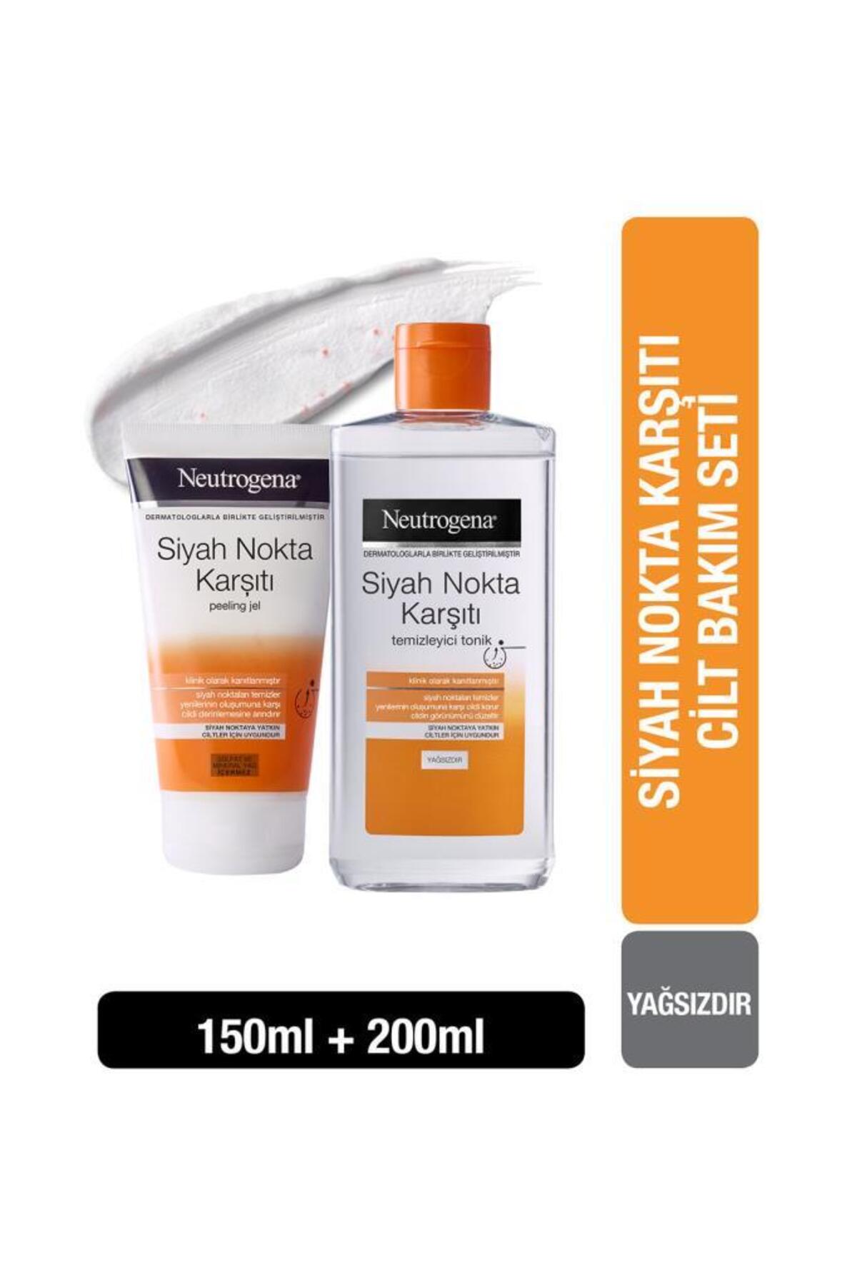 Neutrogena Visibly Clear Siyah Nokta Karşıtı Tonik 200 Ml + Siyah Nokta Karşıtı Peeling Jel 150 Ml