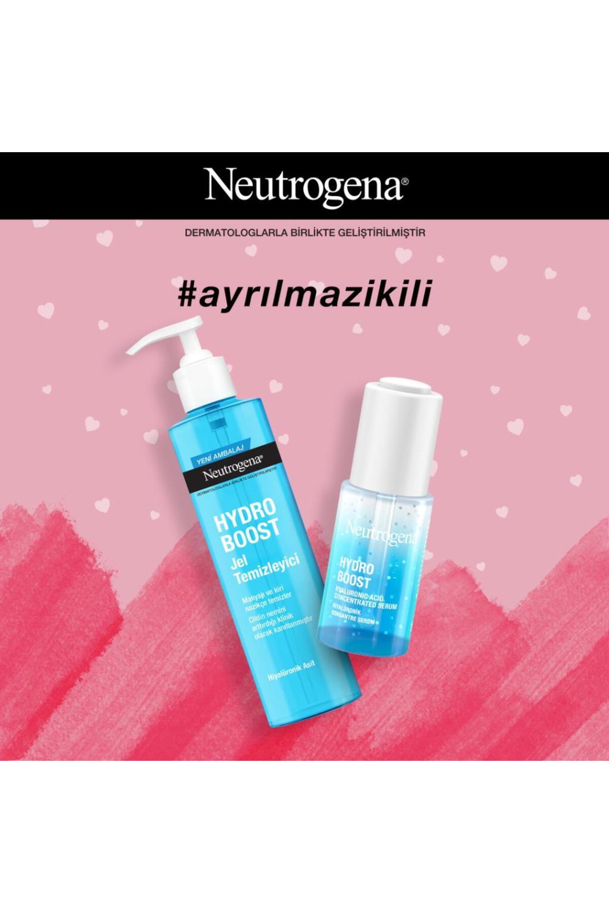 Neutrogena Hydro Boost Jel Yüz Temizleyici 200 ml + Hiyalüronik Asit Konsantre Serum 15 ml