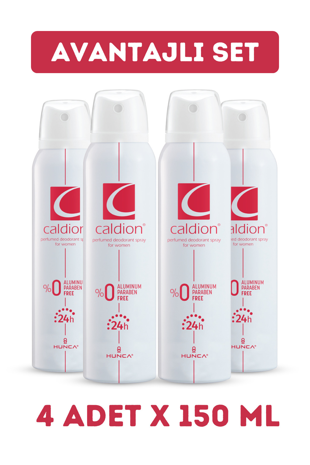 Caldion Women Deodorant 150 Ml X 4 Adet